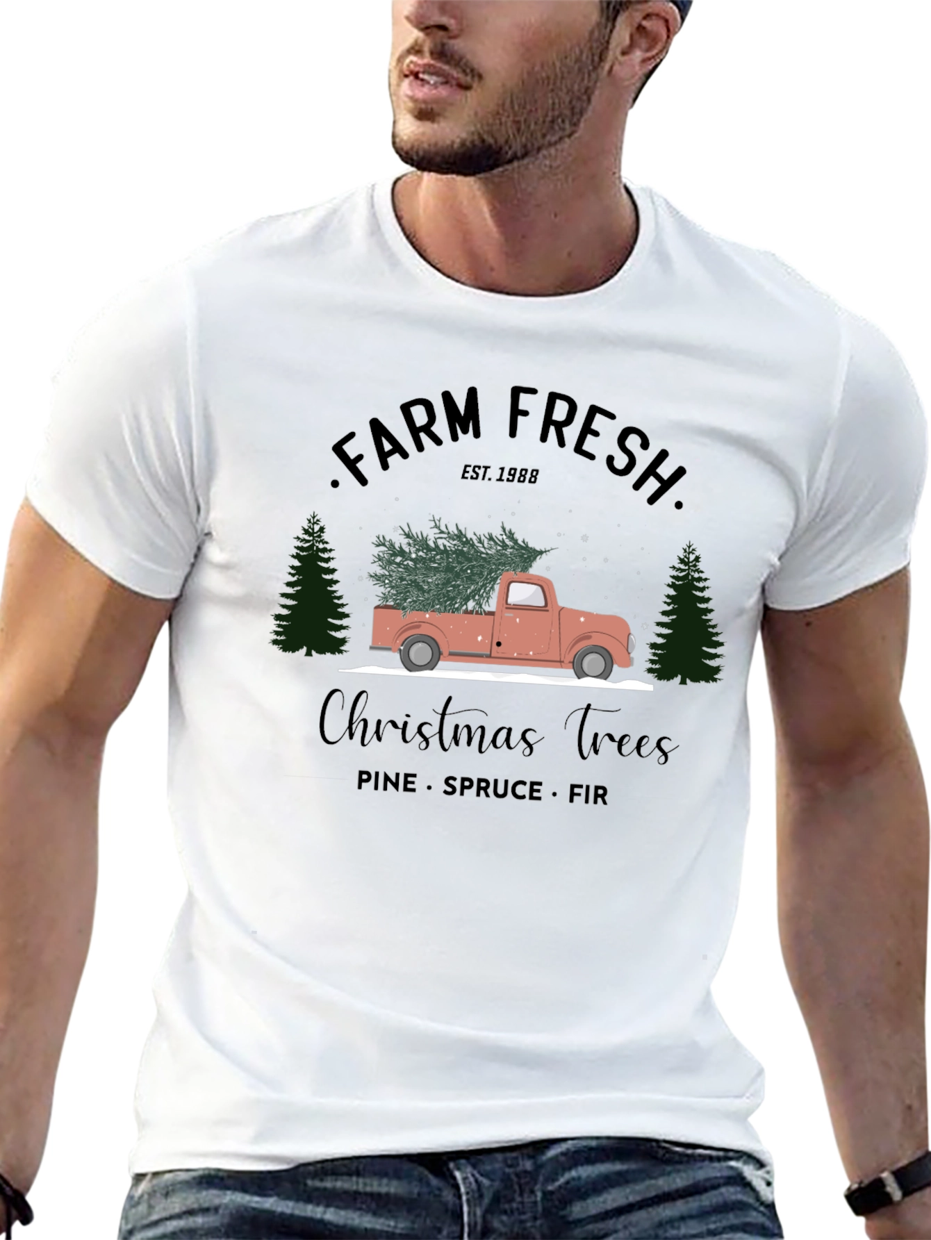 Farm Fresh Christmas Trees Graphic Tee