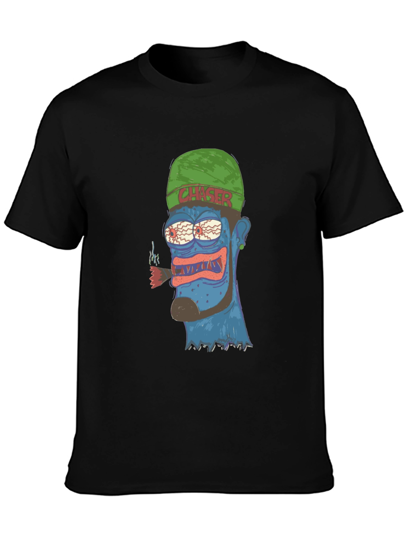 Crazy Cartoon Character Graphic T-Shirt