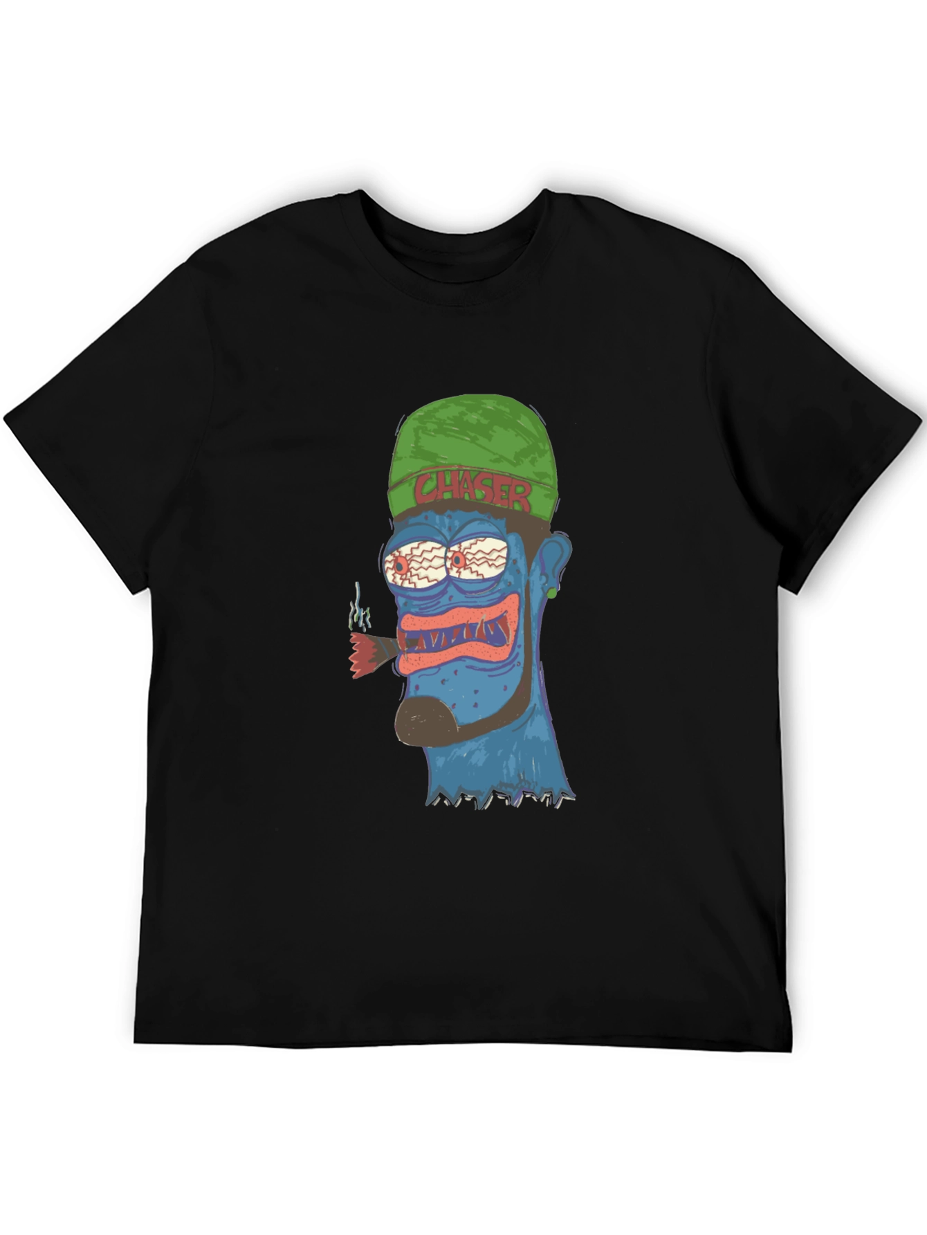 Crazy Cartoon Character Graphic T-Shirt