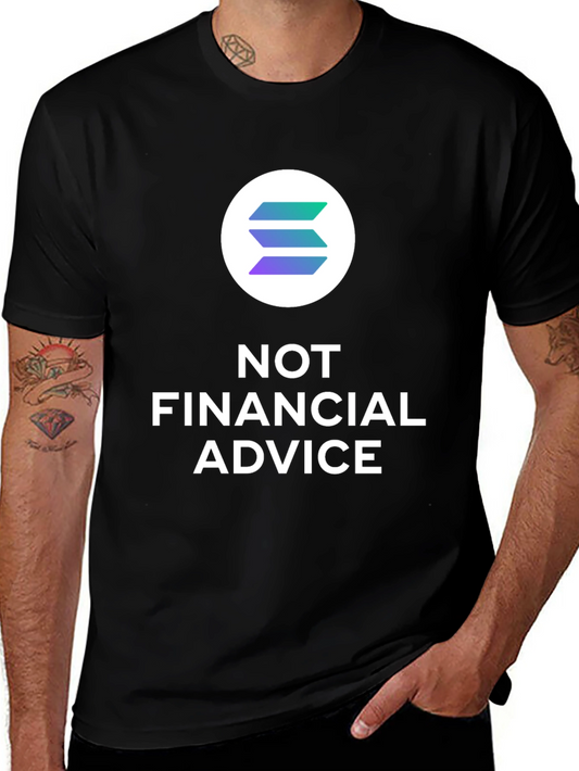 Solana Crypto Not Financial Advice Black T-Shirt