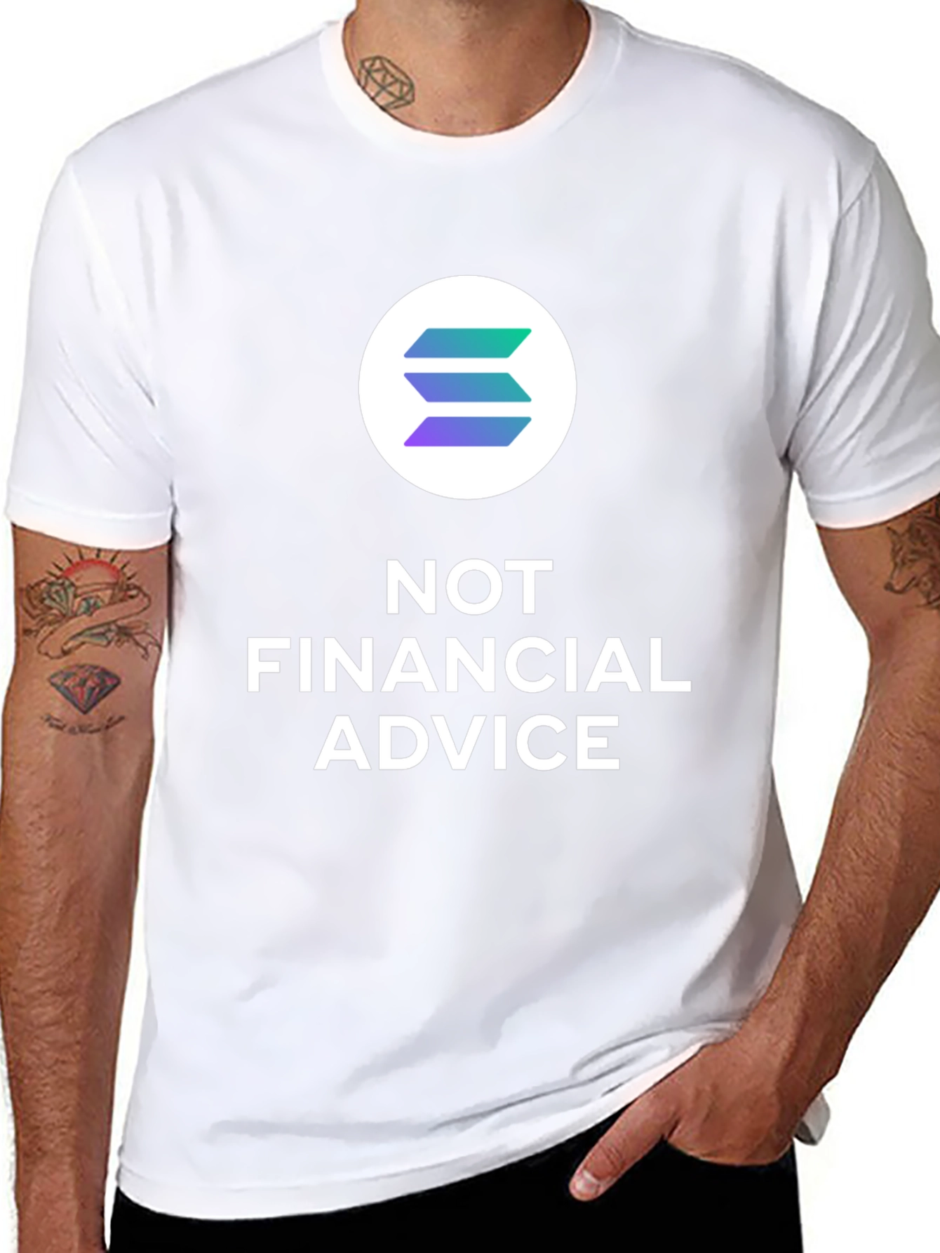 Solana Crypto Not Financial Advice Black T-Shirt