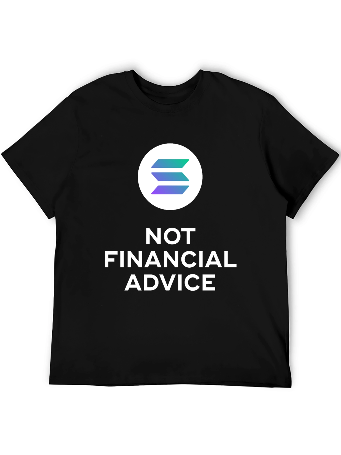 Solana Crypto Not Financial Advice Black T-Shirt