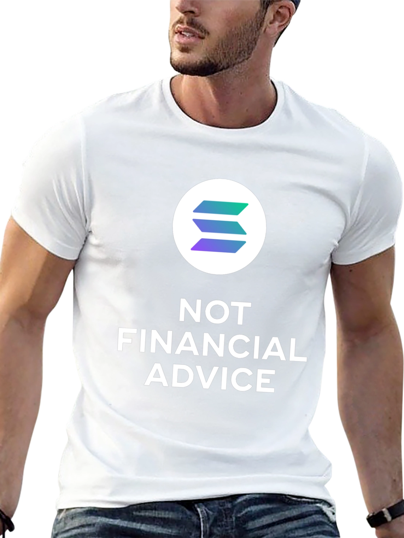 Solana Crypto Not Financial Advice Black T-Shirt