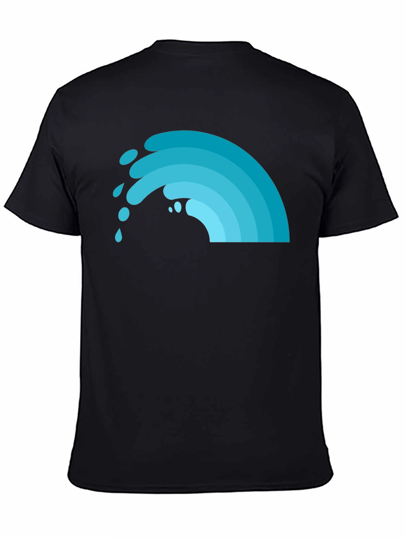 Cool Wave Graphic Tee - Black