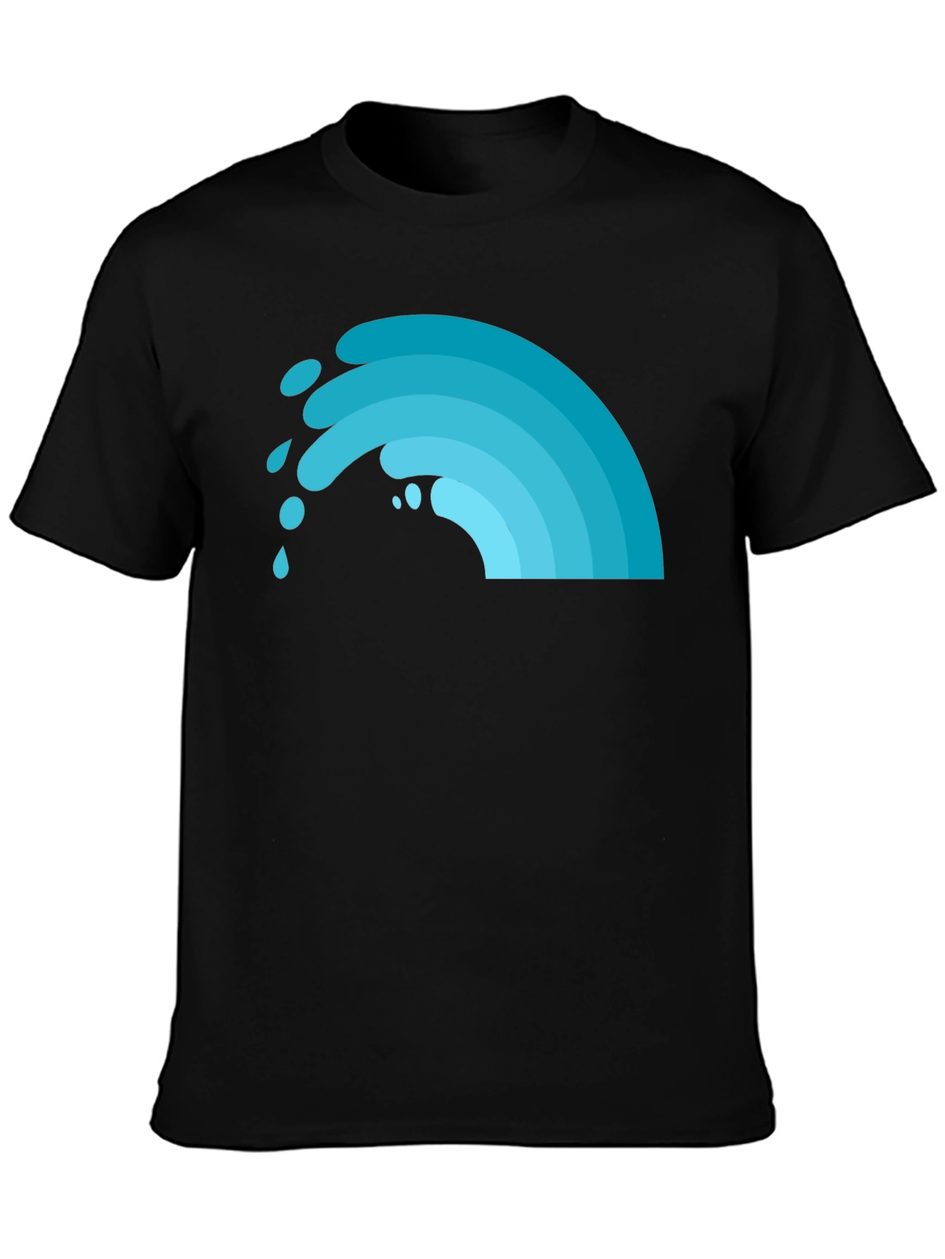 Cool Wave Graphic Tee - Black