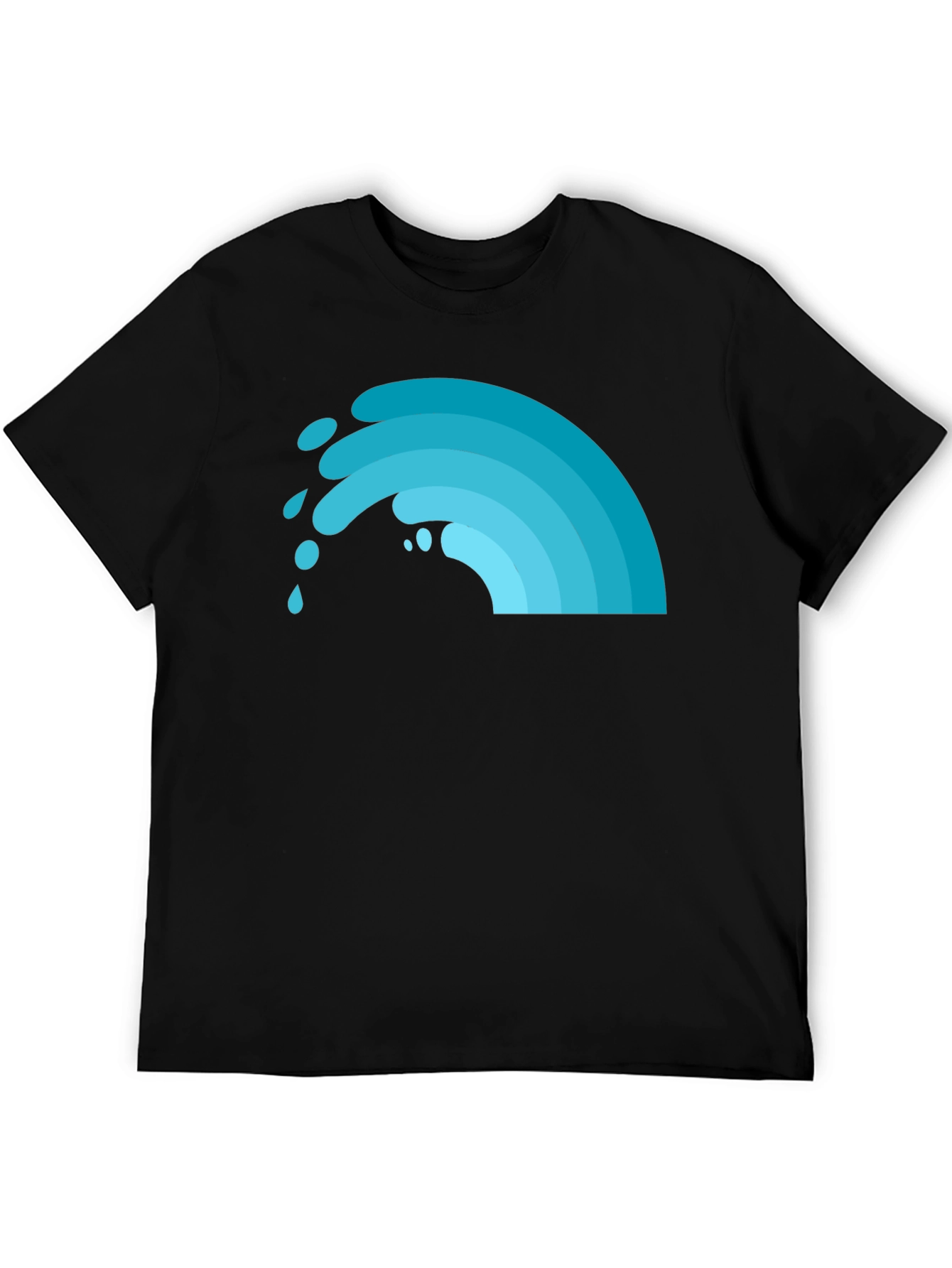 Cool Wave Graphic Tee - Black