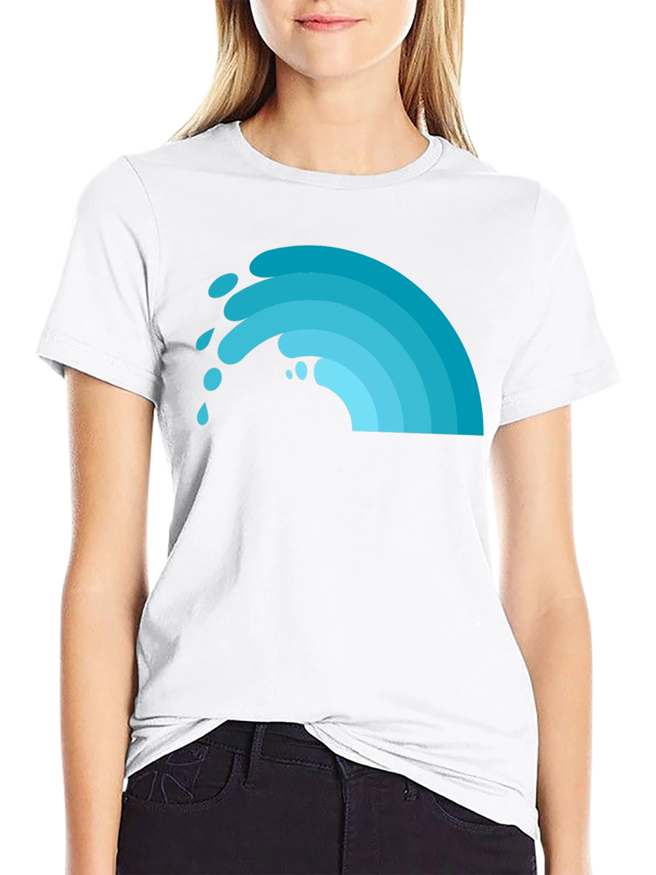 Cool Wave Graphic Tee - Black