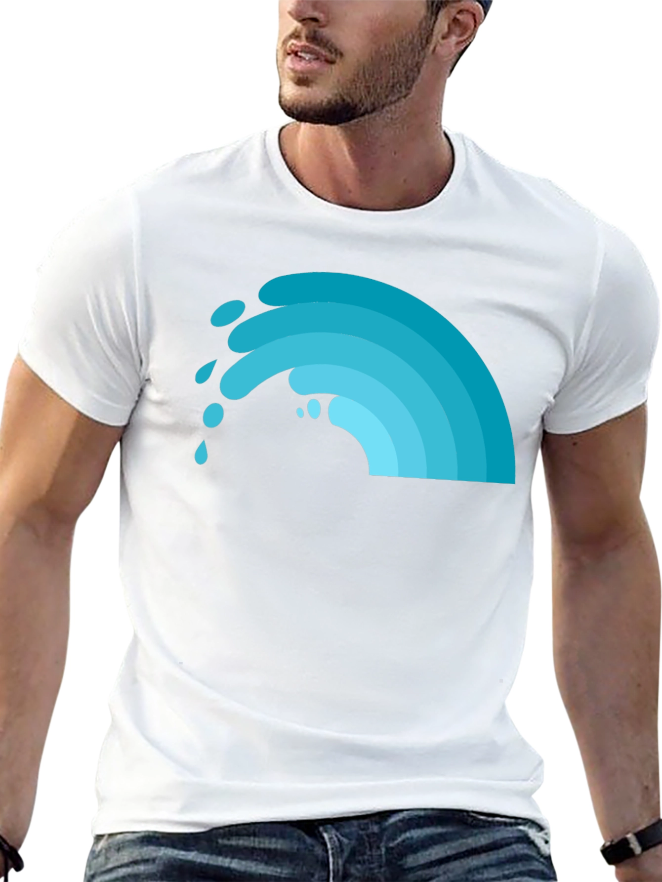 Cool Wave Graphic Tee - Black