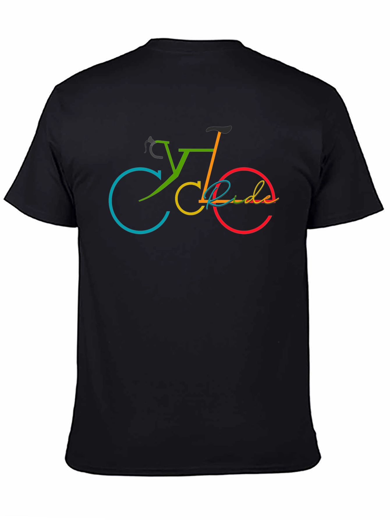 Cycle Ride Graphic T-Shirt - Black Cotton Tee
