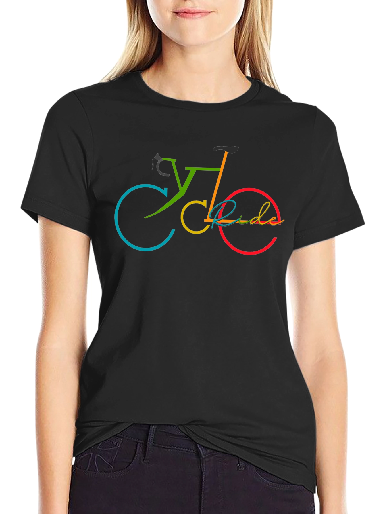 Cycle Ride Graphic T-Shirt - Black Cotton Tee