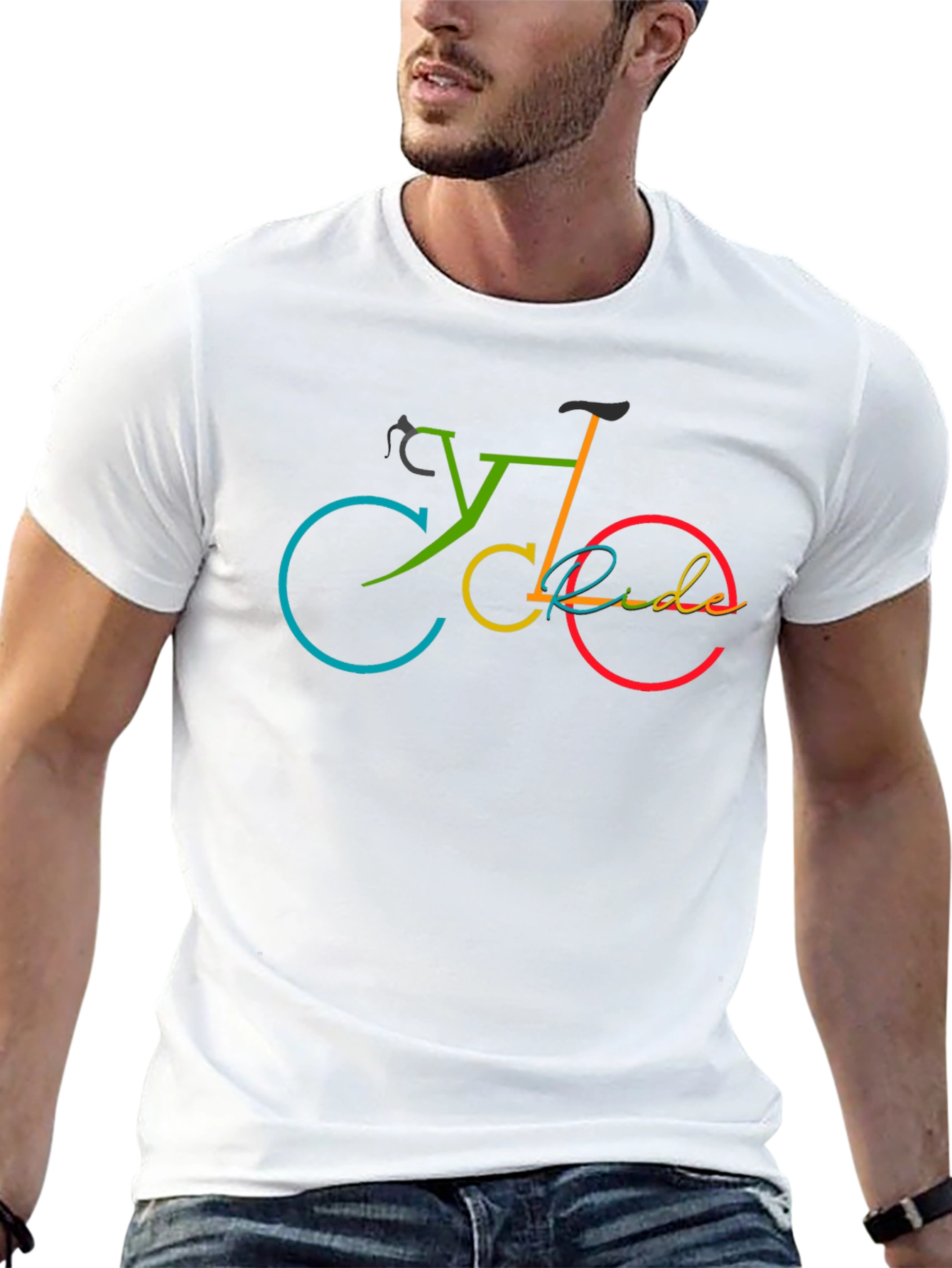 Cycle Ride Graphic T-Shirt - Black Cotton Tee