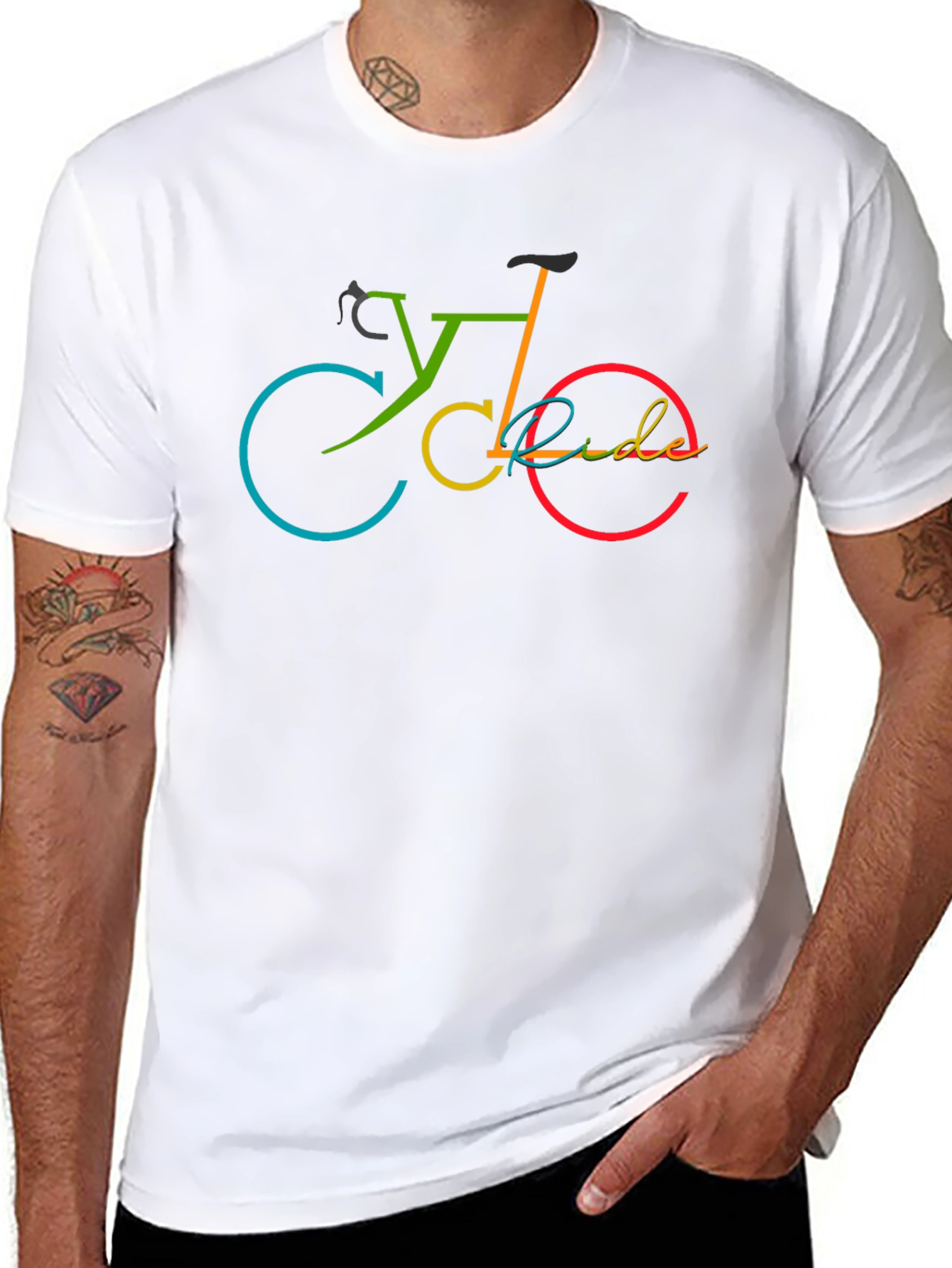 Cycle Ride Graphic T-Shirt - Black Cotton Tee