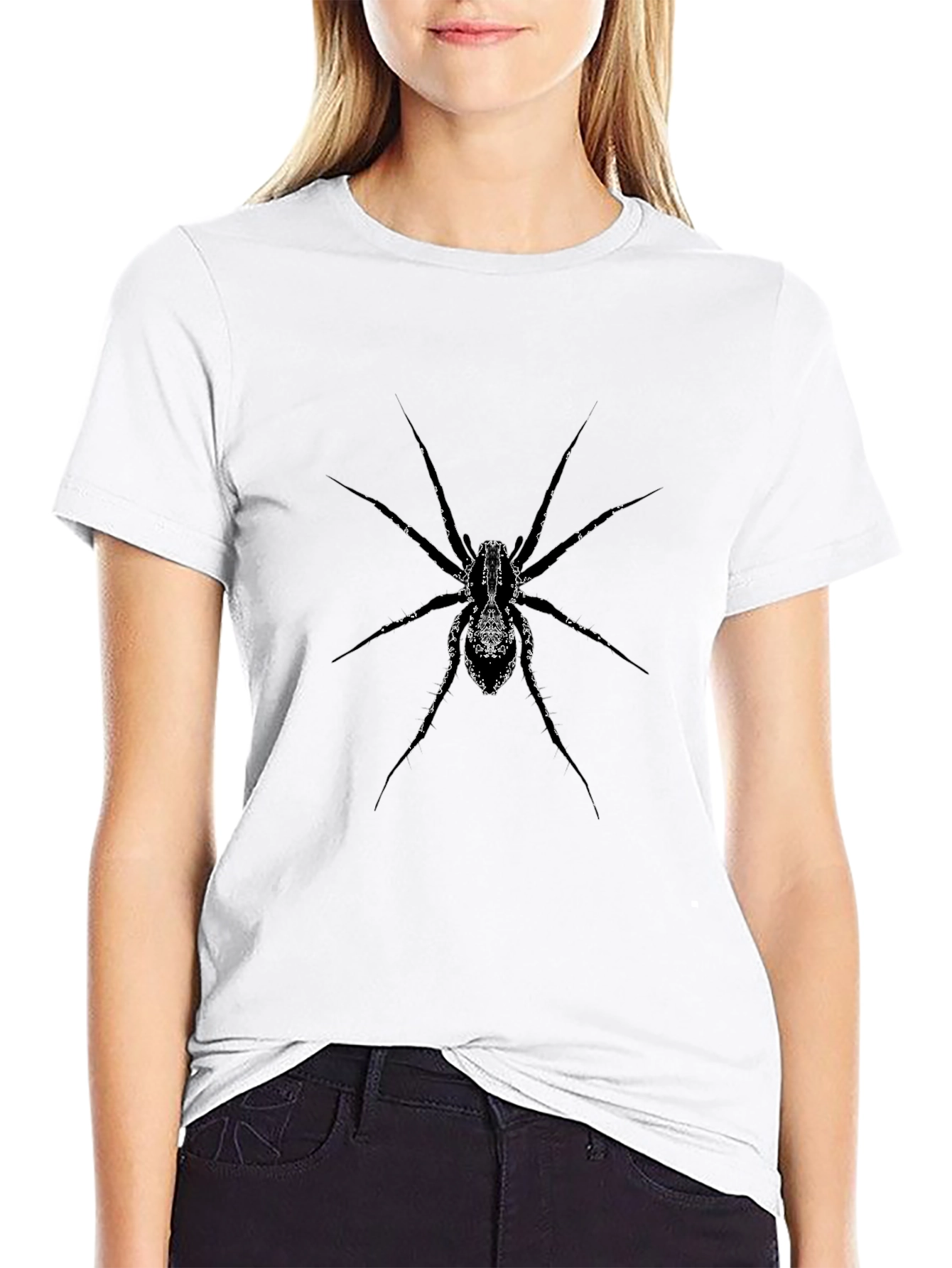 Spider Graphic Tee - Black Cotton Blend