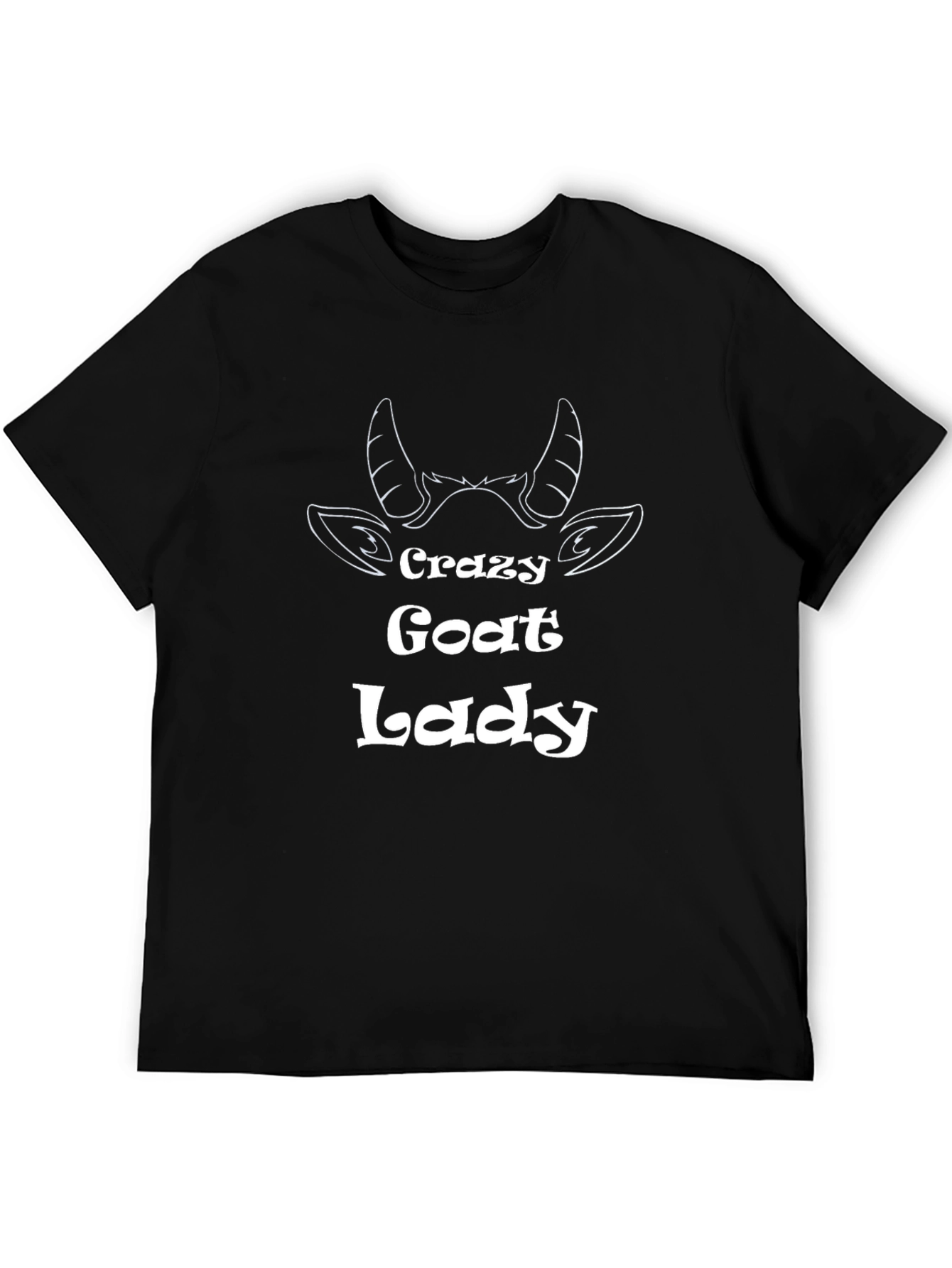 Crazy Goat Lady T-Shirt - Black Cotton Tee