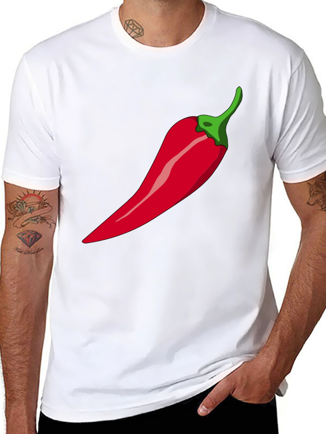 Chili Pepper Graphic T-Shirt - Spicy Style!