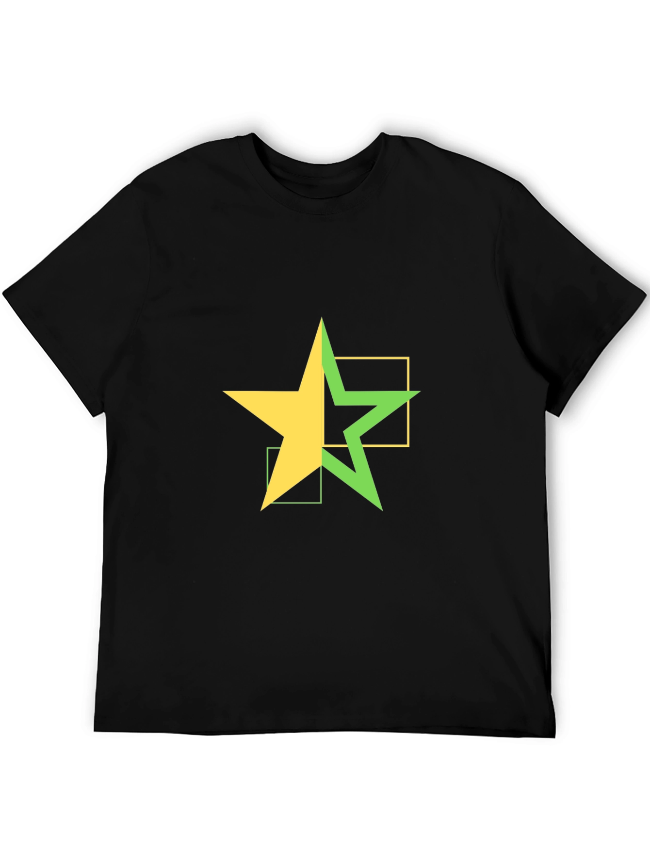 Modern Star Graphic Tee - Black