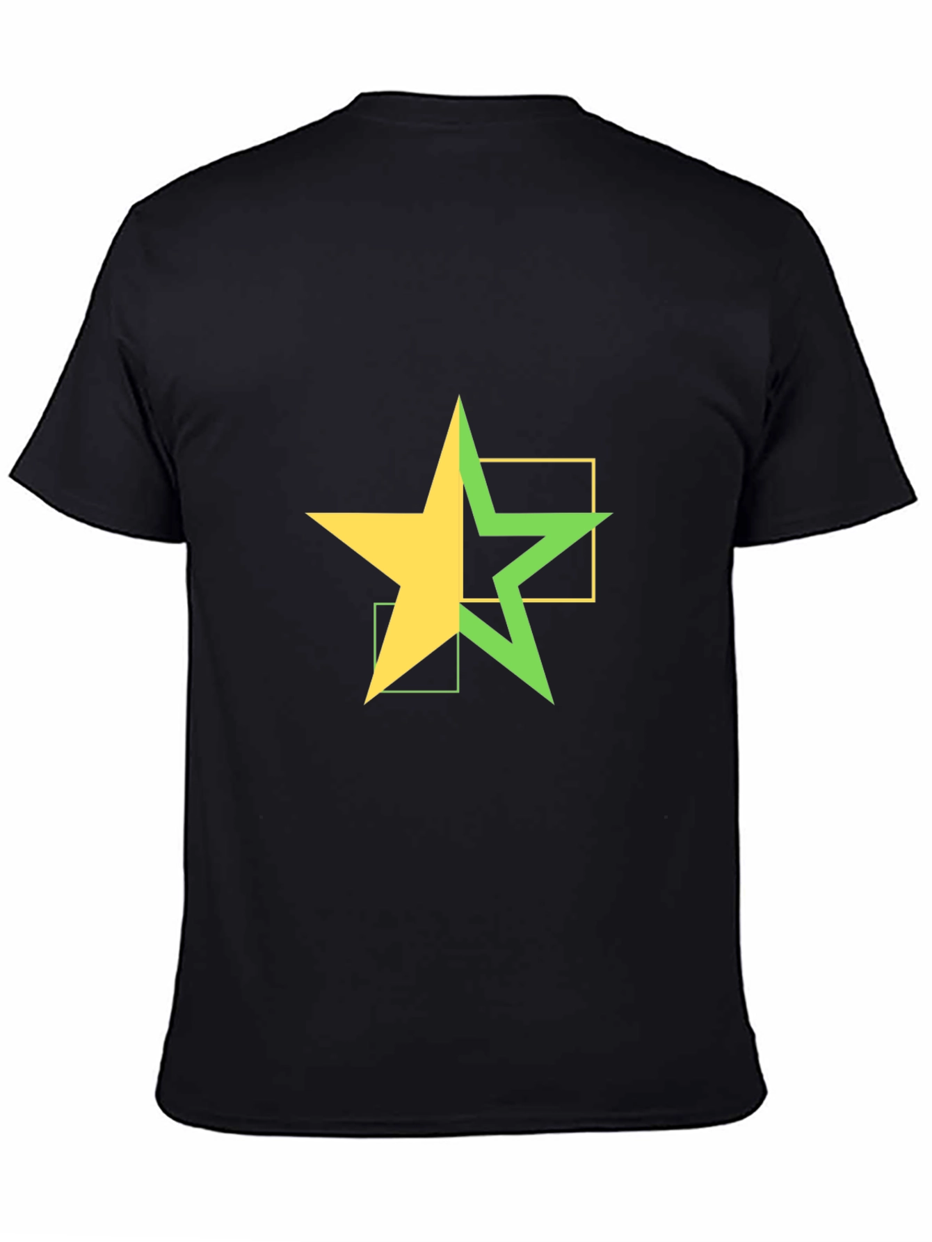 Modern Star Graphic Tee - Black