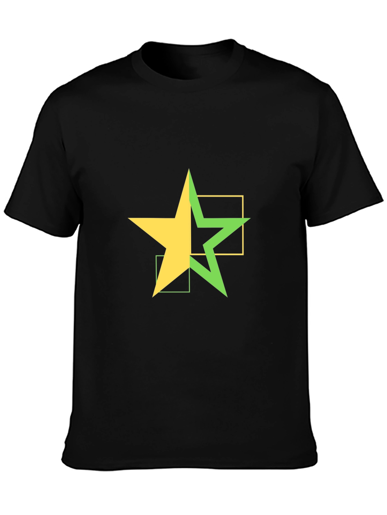 Modern Star Graphic Tee - Black