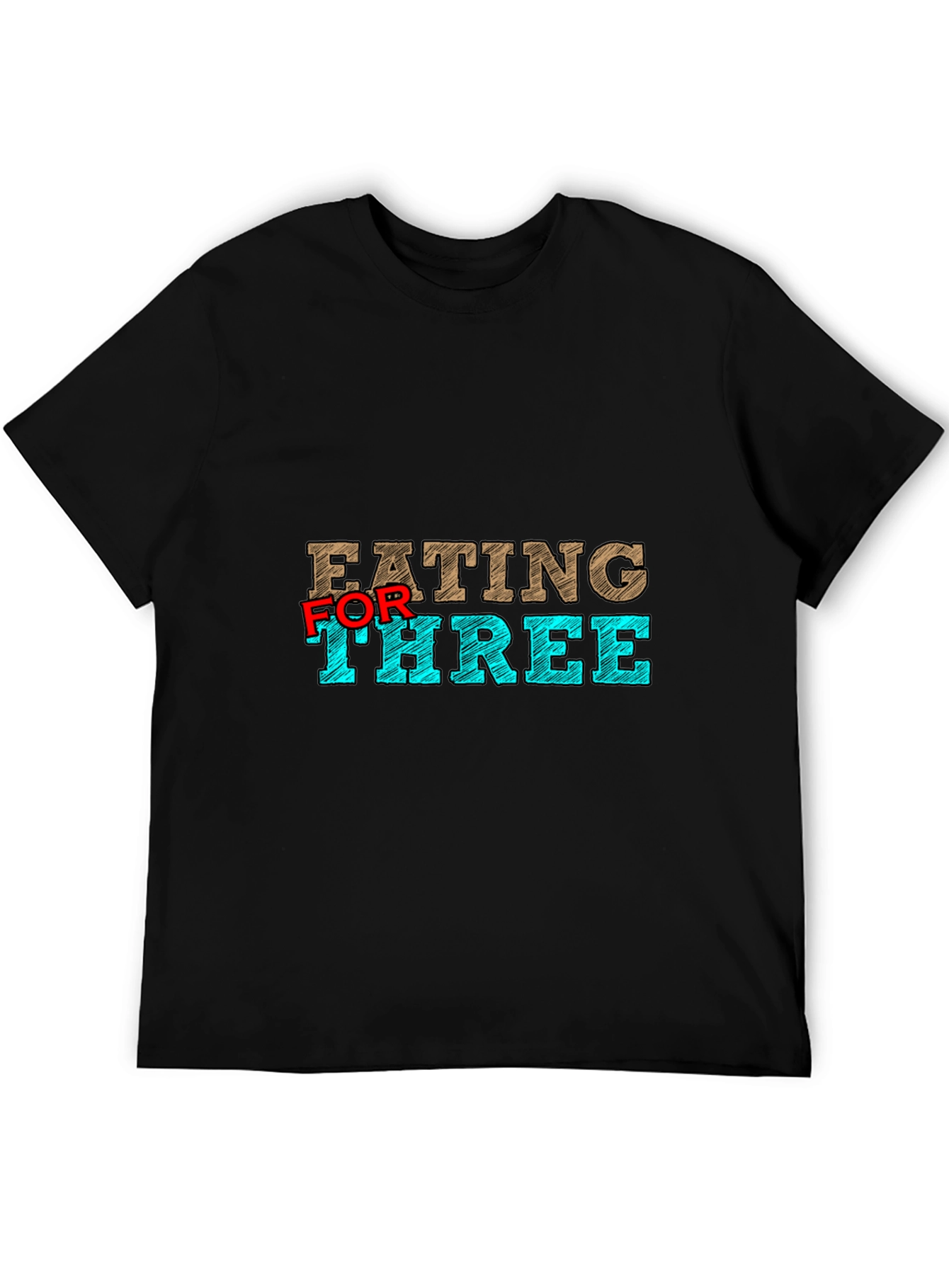 Eating For Three T-Shirt - Maternity Humor