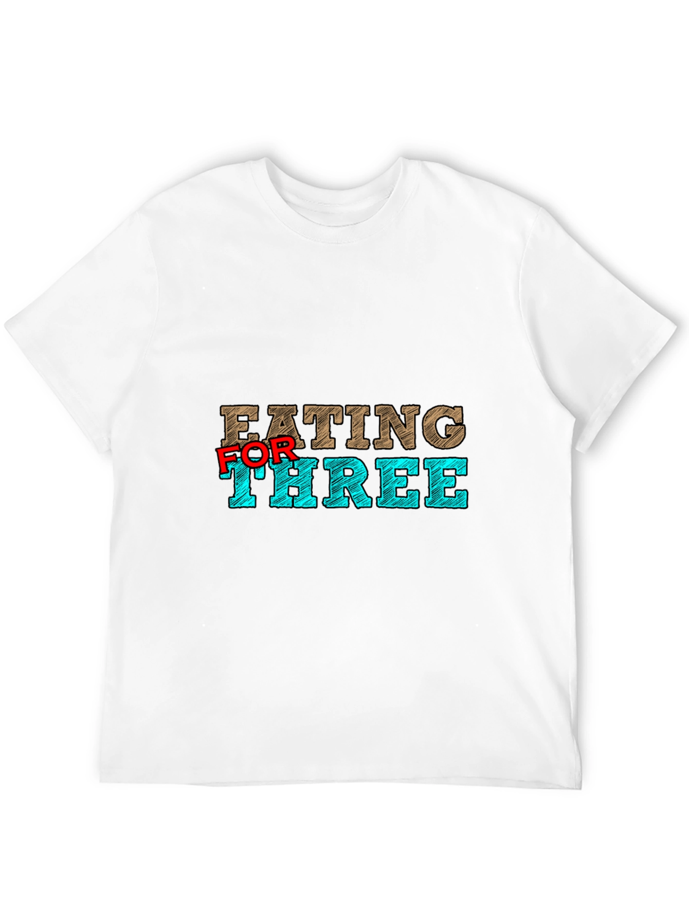 Eating For Three T-Shirt - Maternity Humor