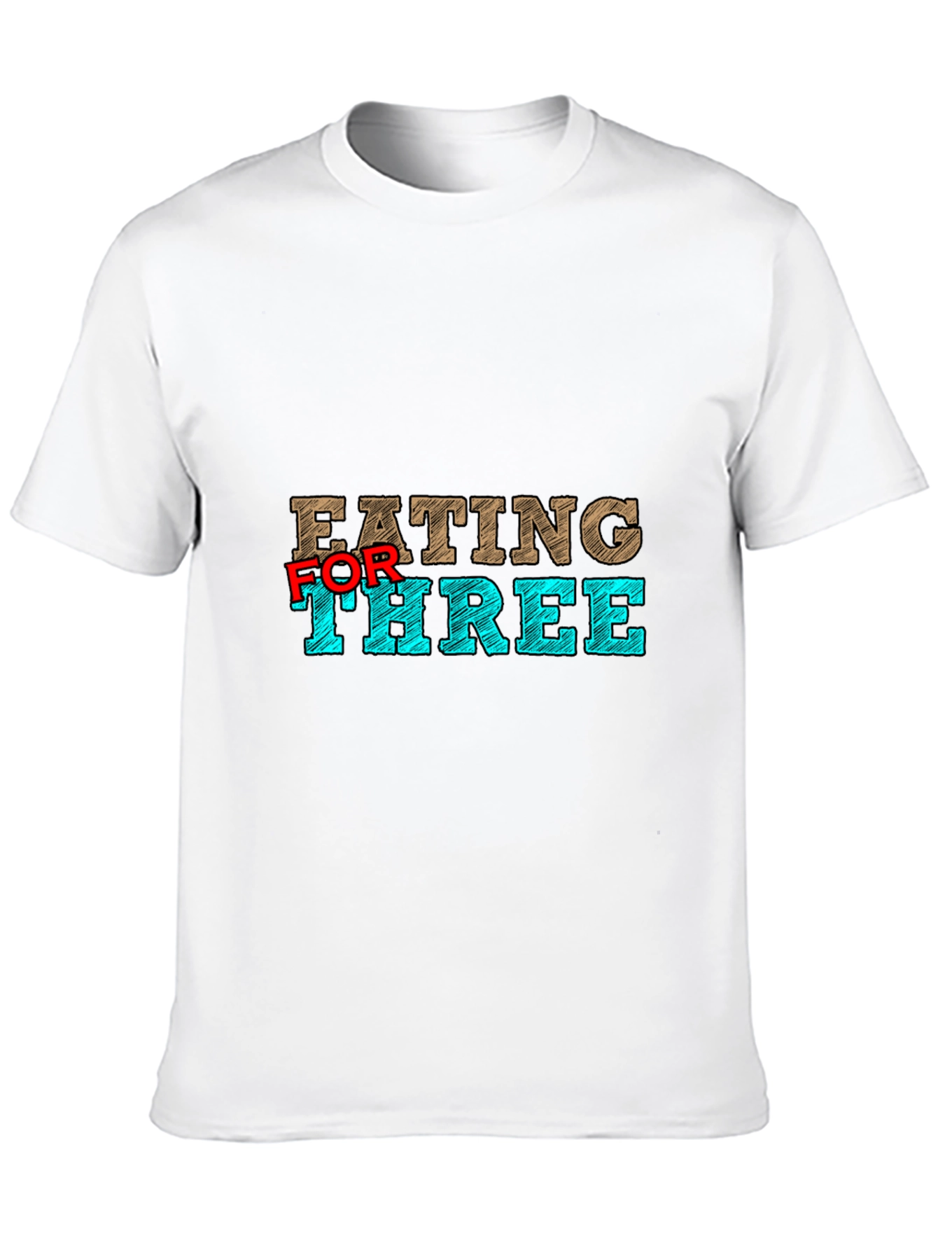 Eating For Three T-Shirt - Maternity Humor