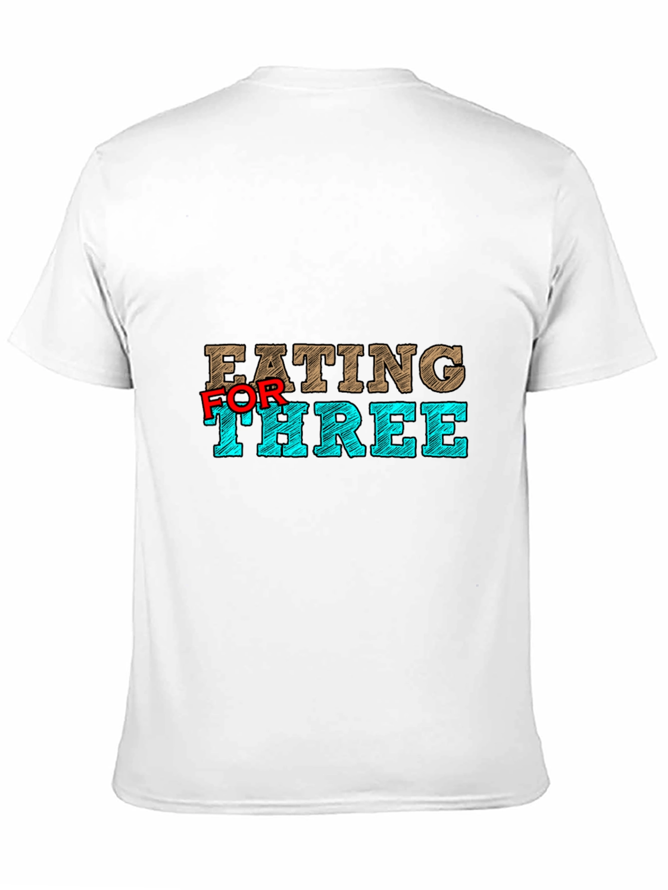 Eating For Three T-Shirt - Maternity Humor
