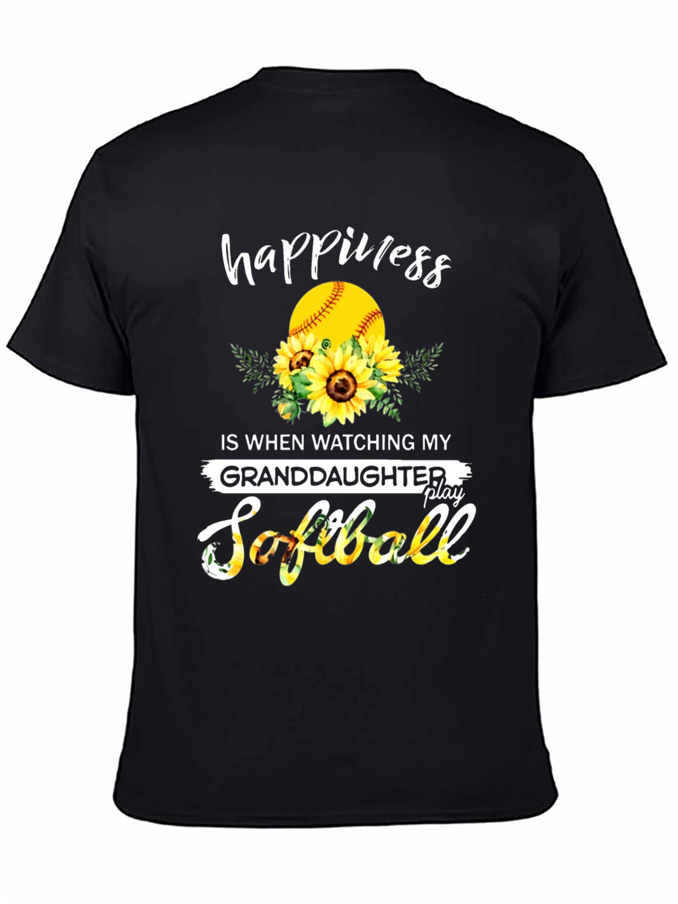 Granddaughter Softball T-Shirt - Happiness Tee