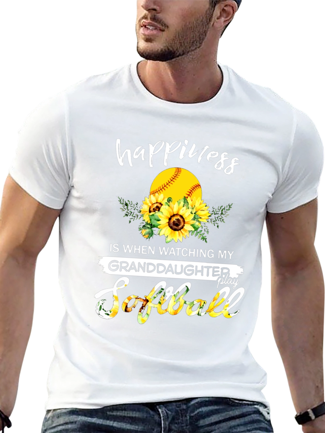 Granddaughter Softball T-Shirt - Happiness Tee