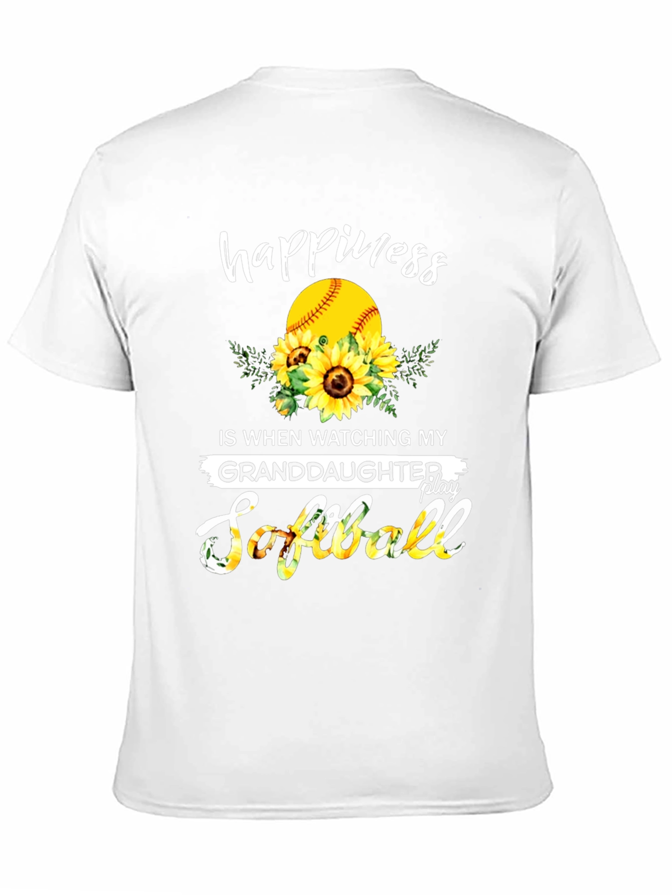 Granddaughter Softball T-Shirt - Happiness Tee