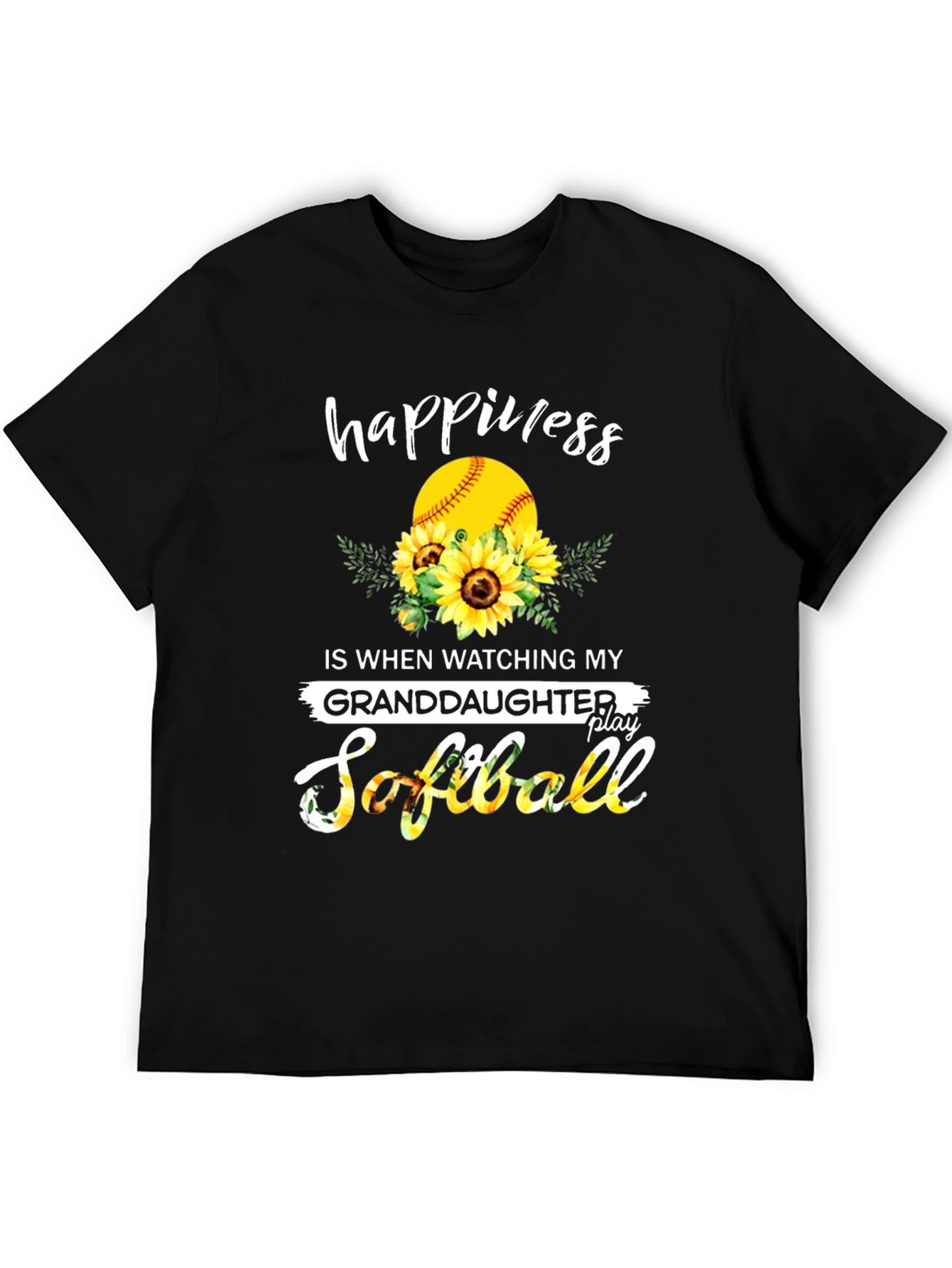 Granddaughter Softball T-Shirt - Happiness Tee
