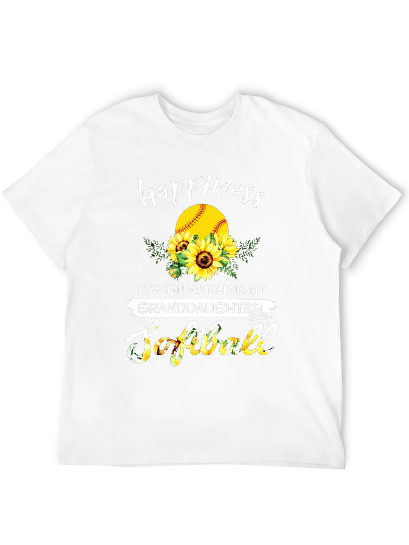 Granddaughter Softball T-Shirt - Happiness Tee