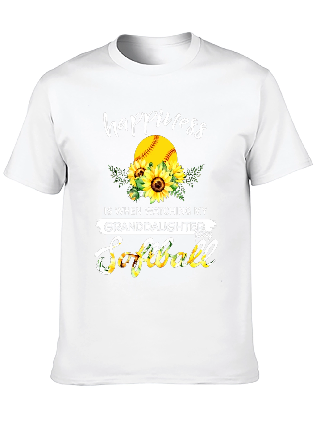 Granddaughter Softball T-Shirt - Happiness Tee