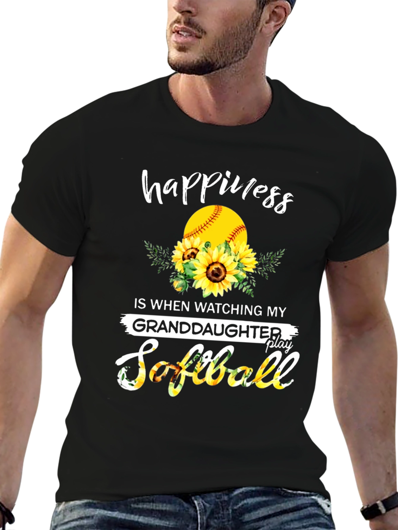 Granddaughter Softball T-Shirt - Happiness Tee
