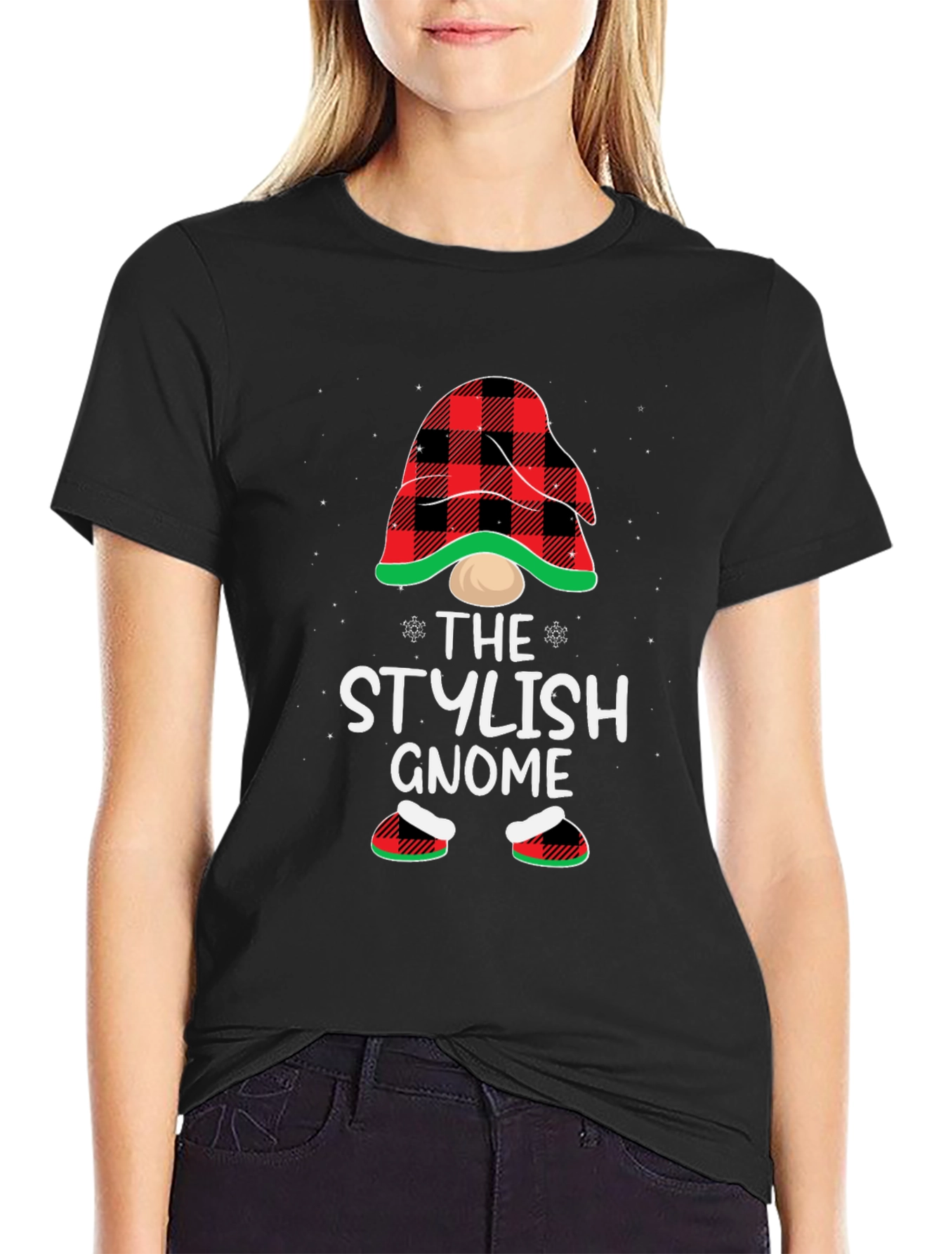 Stylish Gnome Graphic Tee - Festive & Fun!