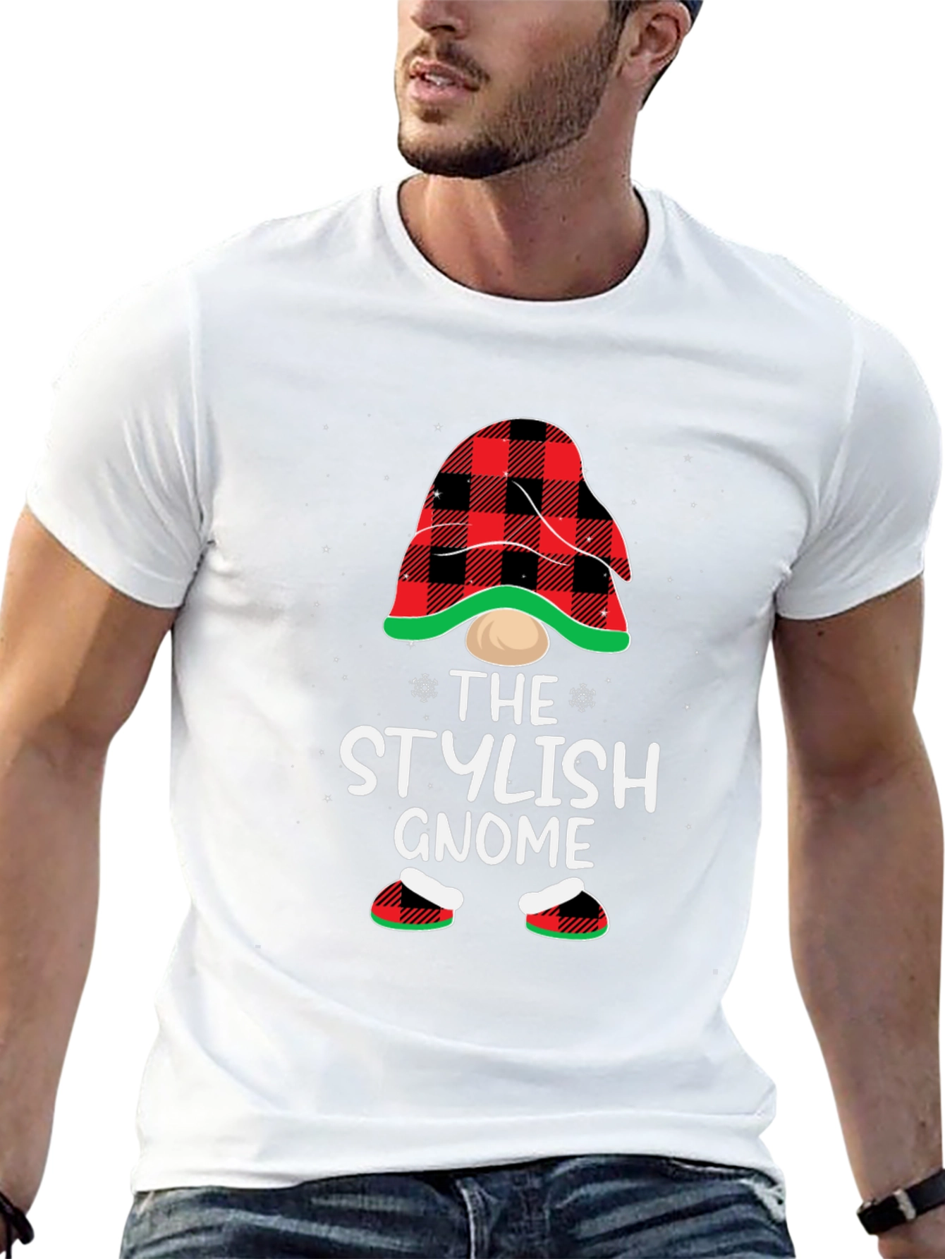 Stylish Gnome Graphic Tee - Festive & Fun!