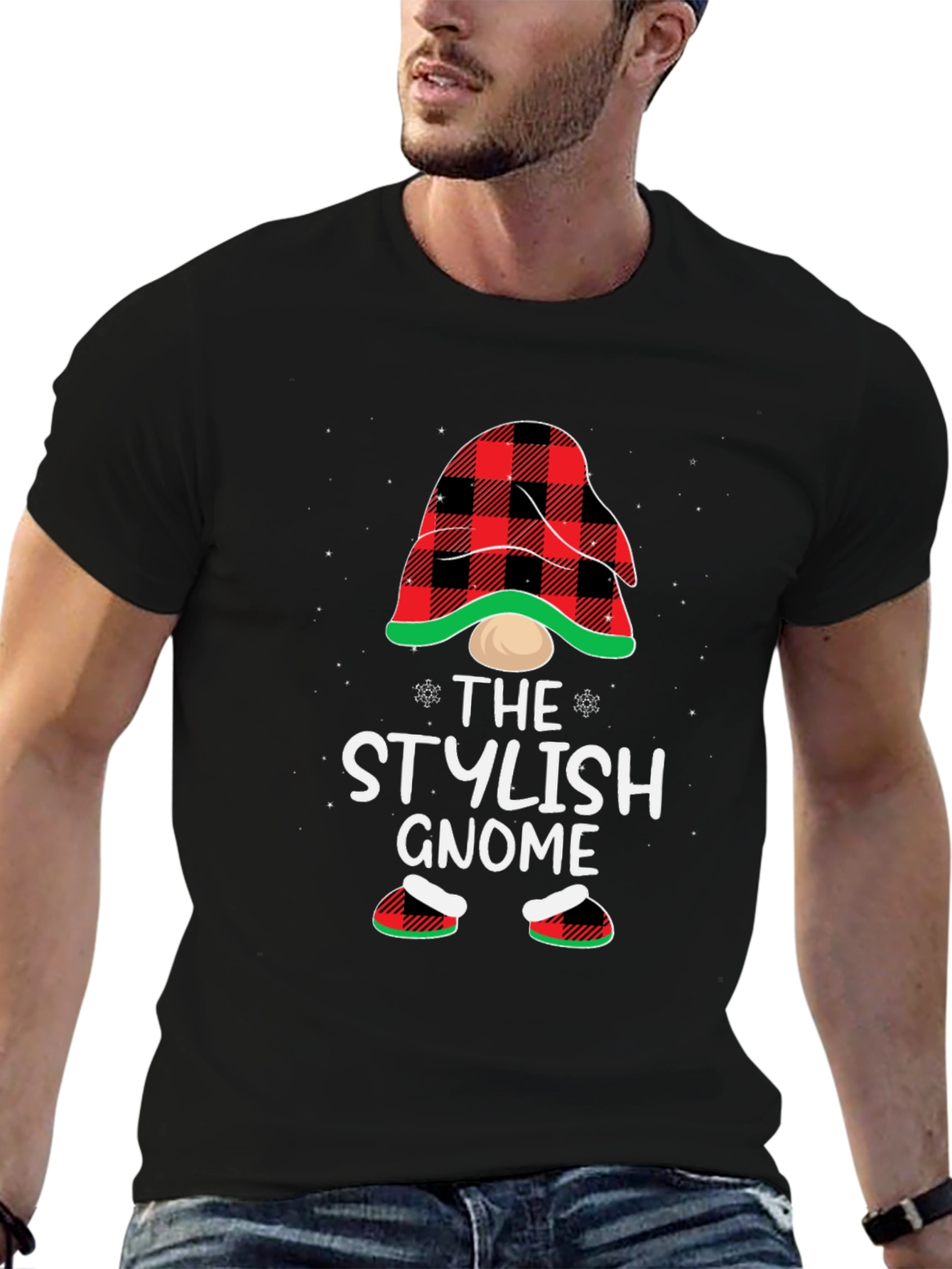 Stylish Gnome Graphic Tee - Festive & Fun!