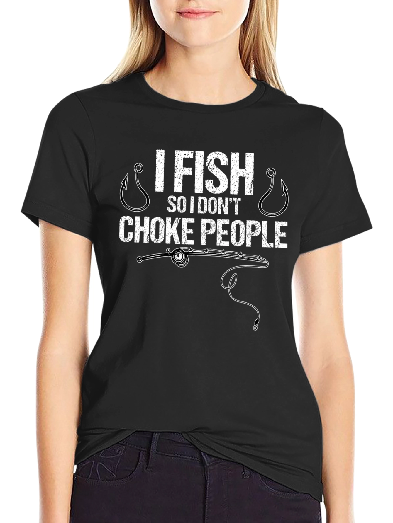 I Fish So I Dont Choke People Graphic T-Shirt
