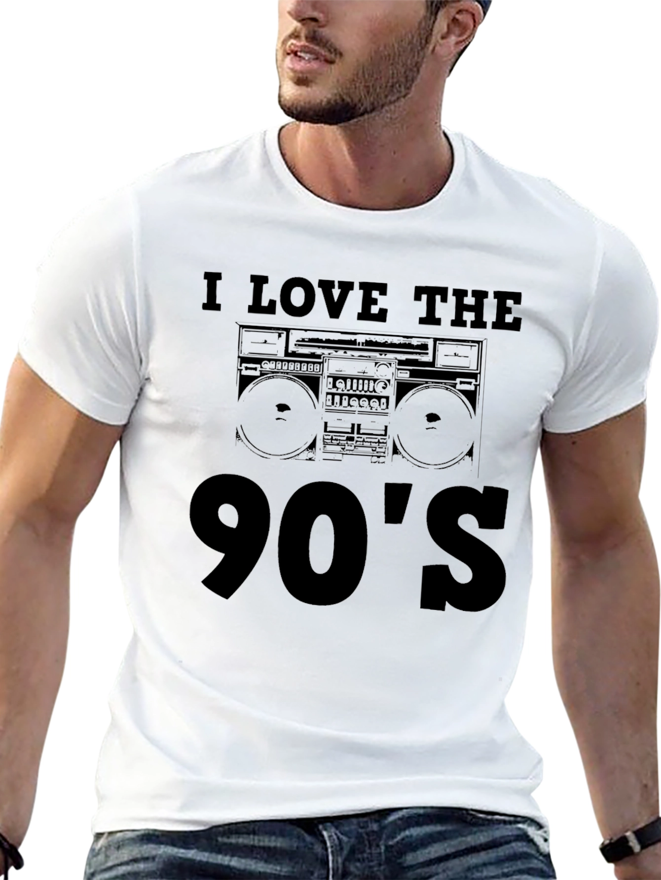 I Love the 90s Black Graphic Tee