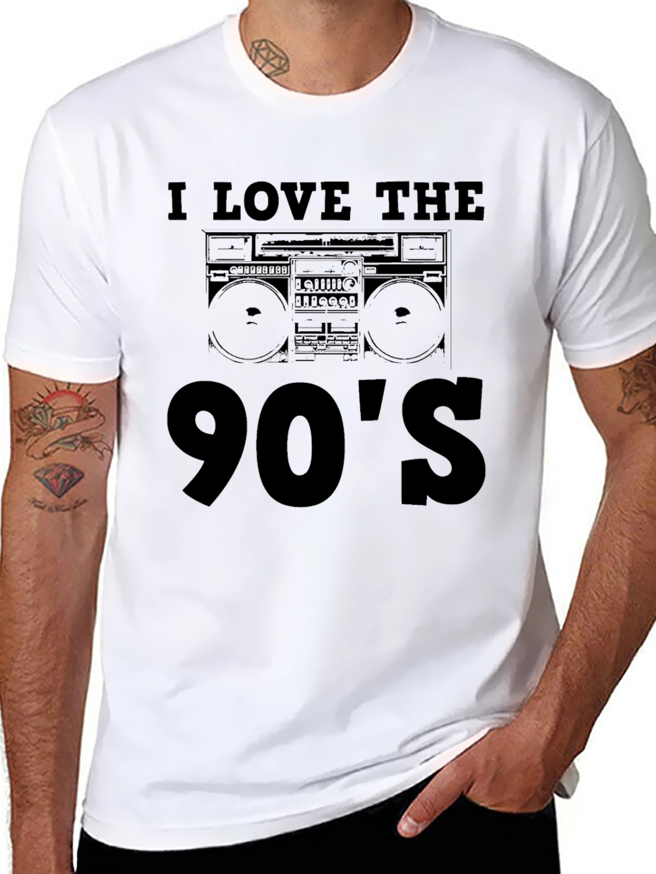 I Love the 90s Black Graphic Tee