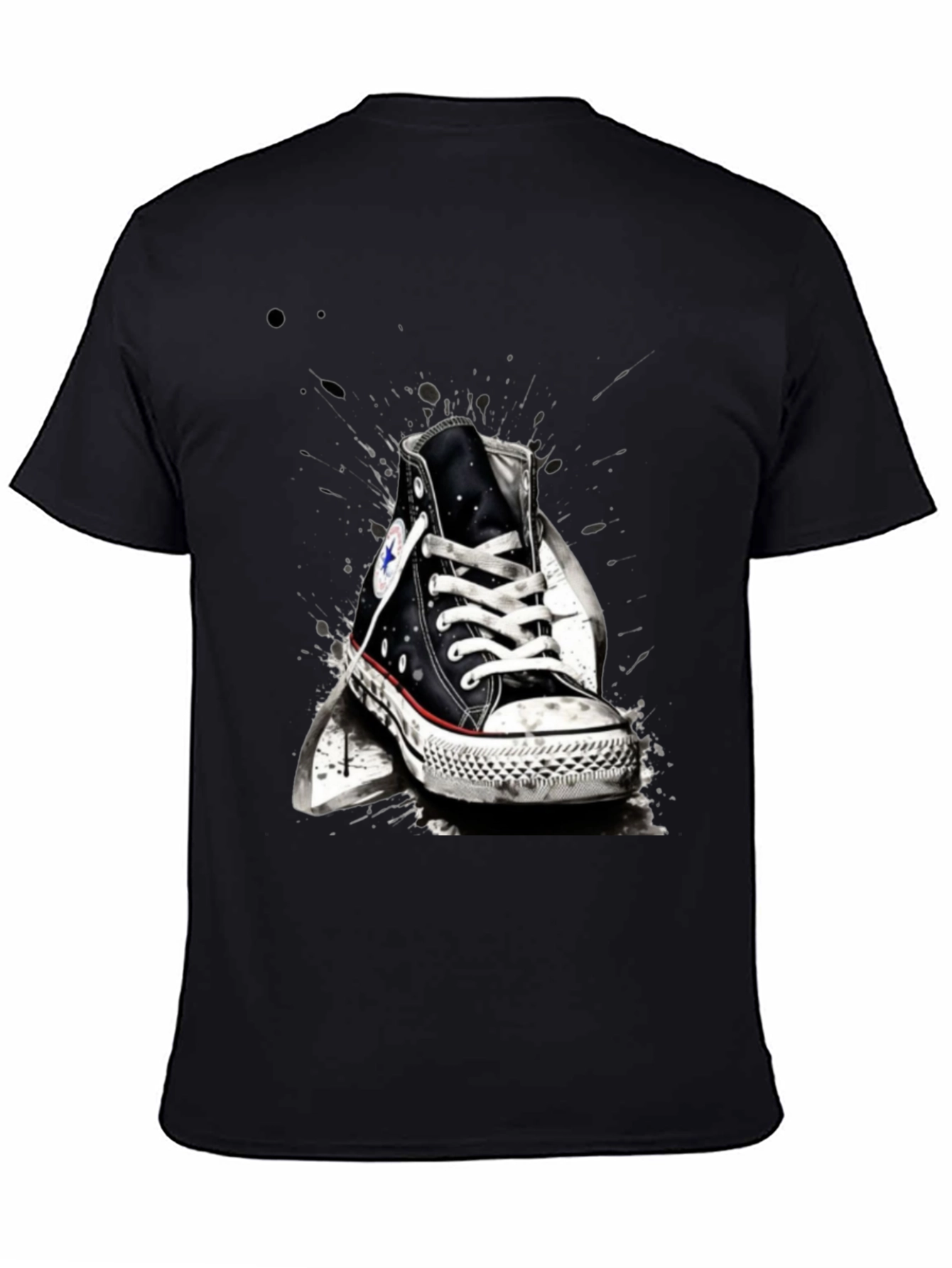 Sneaker Graphic T-Shirt - Casual Black Tee
