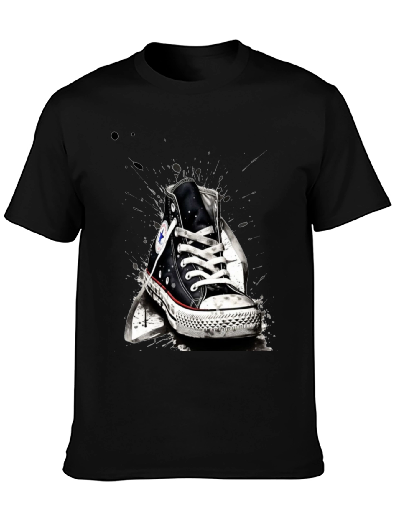 Sneaker Graphic T-Shirt - Casual Black Tee