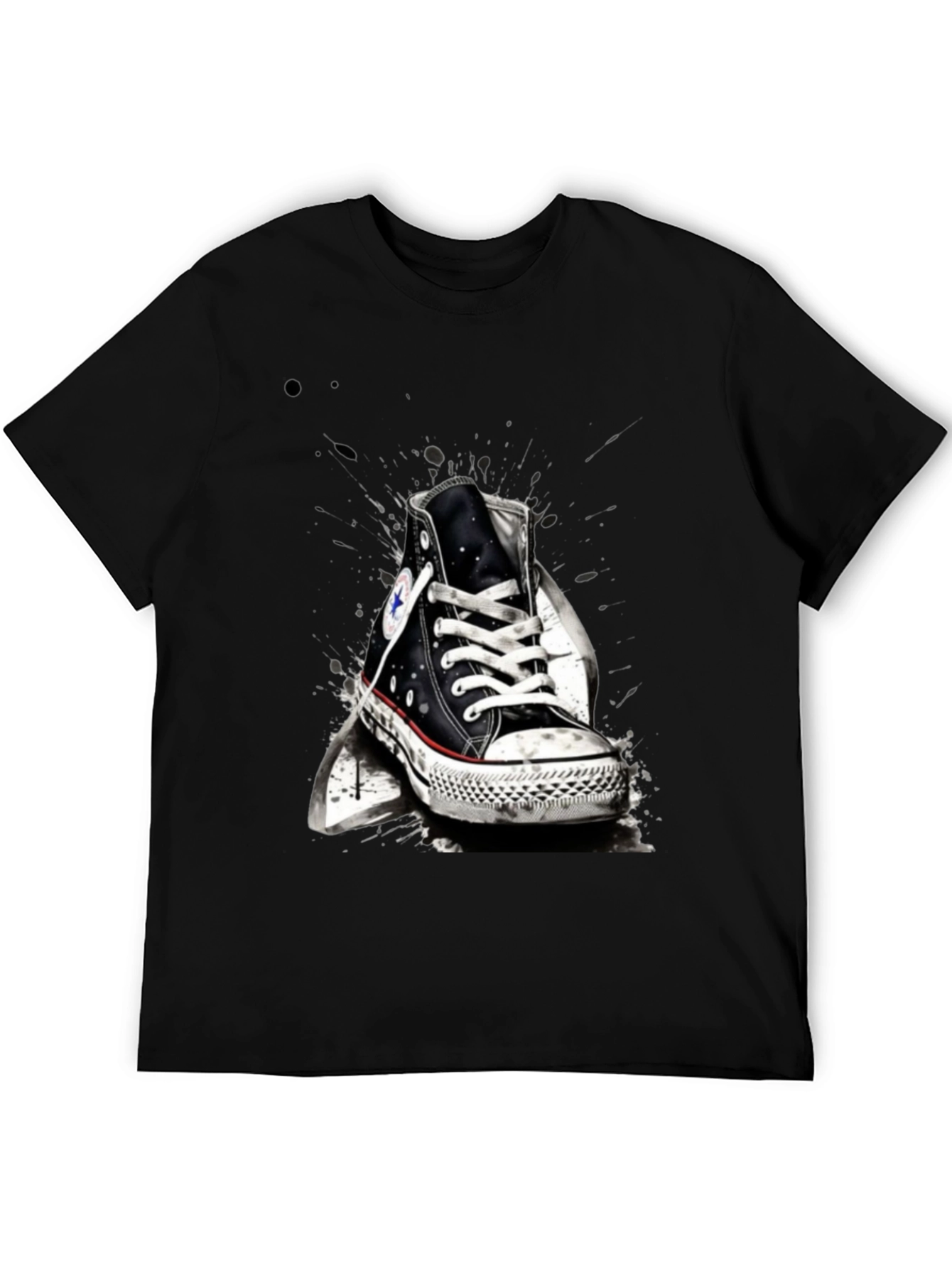 Sneaker Graphic T-Shirt - Casual Black Tee