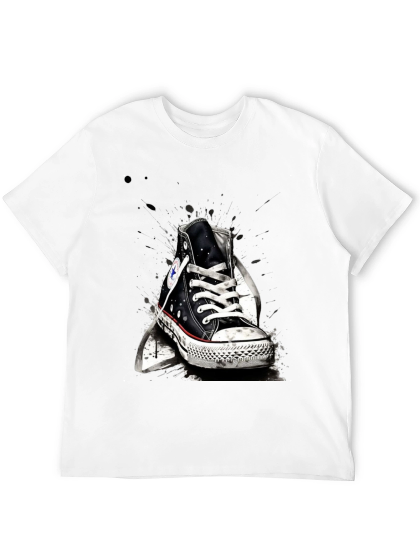 Sneaker Graphic T-Shirt - Casual Black Tee