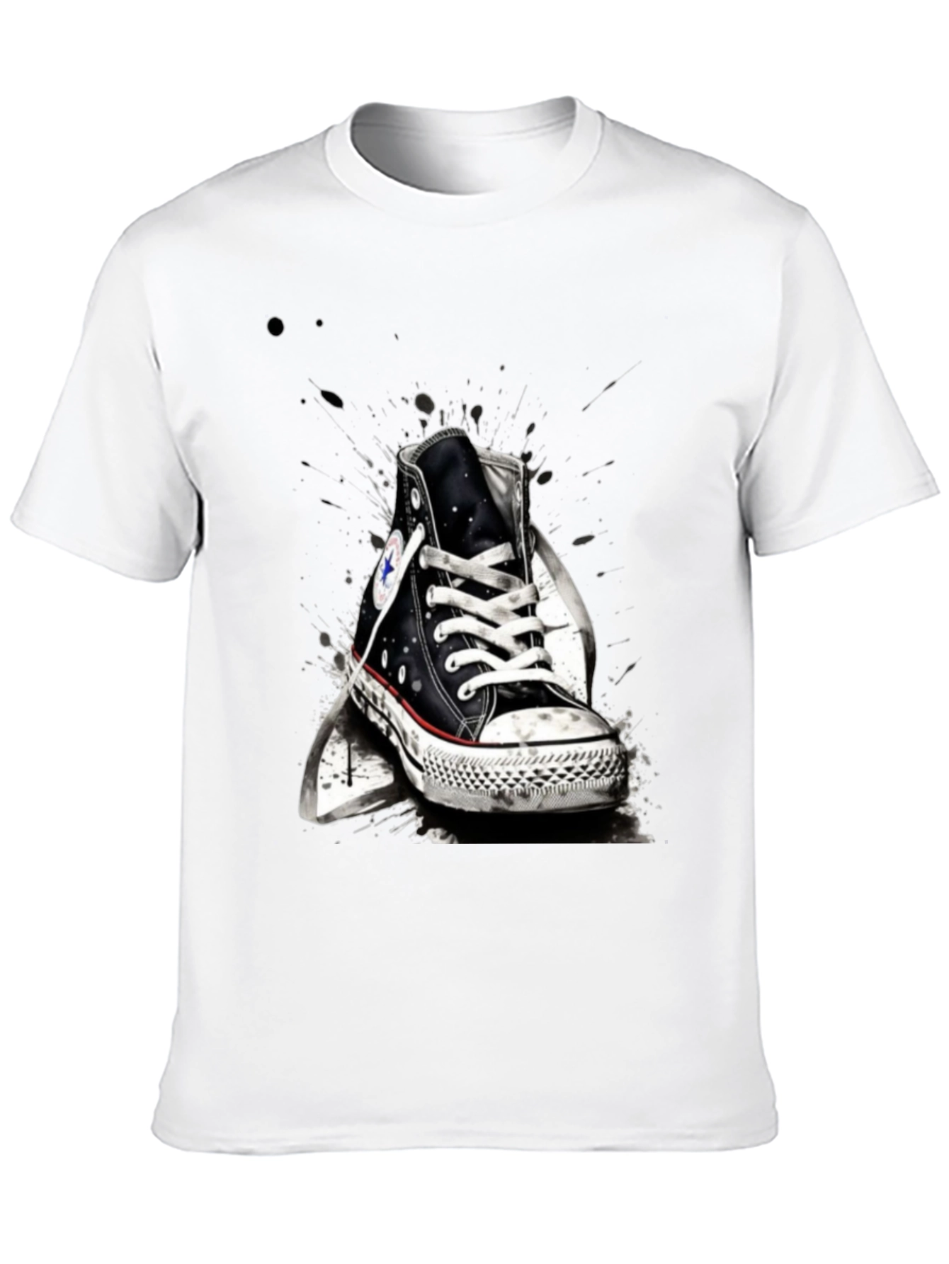 Sneaker Graphic T-Shirt - Casual Black Tee