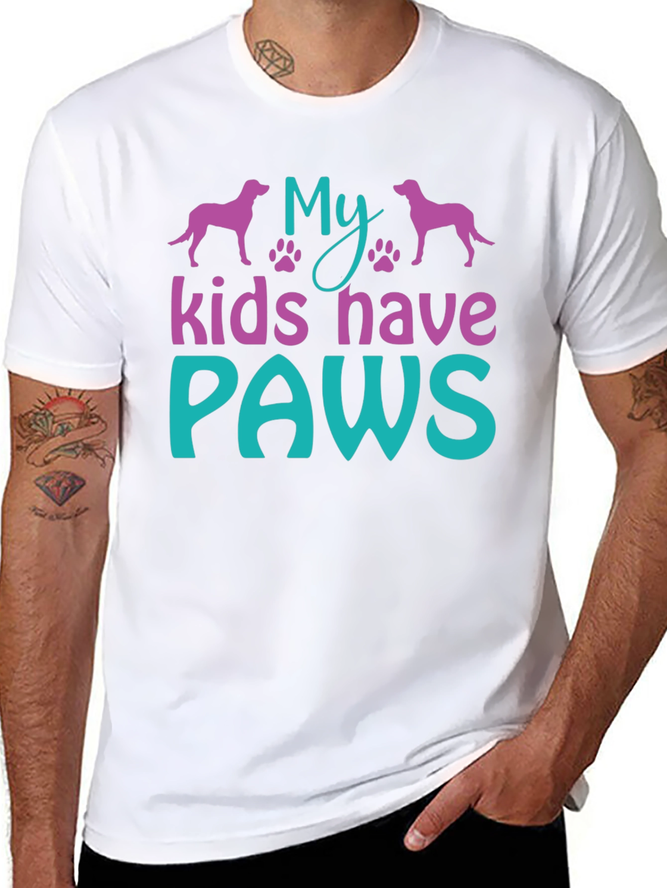 My Kids Have Paws T-Shirt - Dog Lover Tee