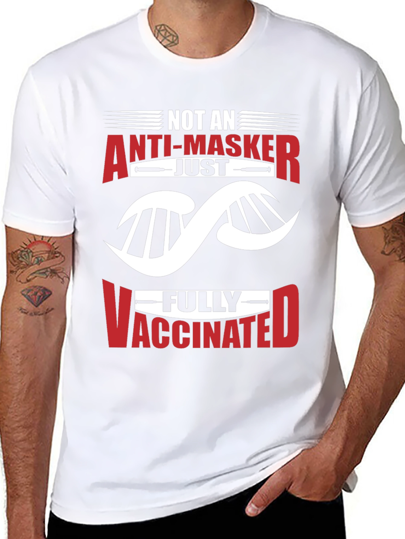Anti-Masker Fully Vaccinated Graphic T-Shirt
