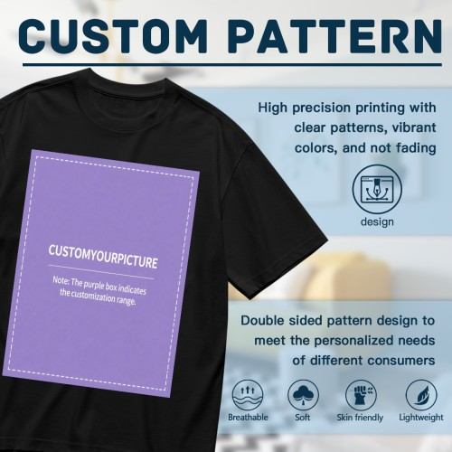 Custom Double?Sided Printed Short Sleeve T?Shirt | Personalized Front & Back Tee, Single Unit