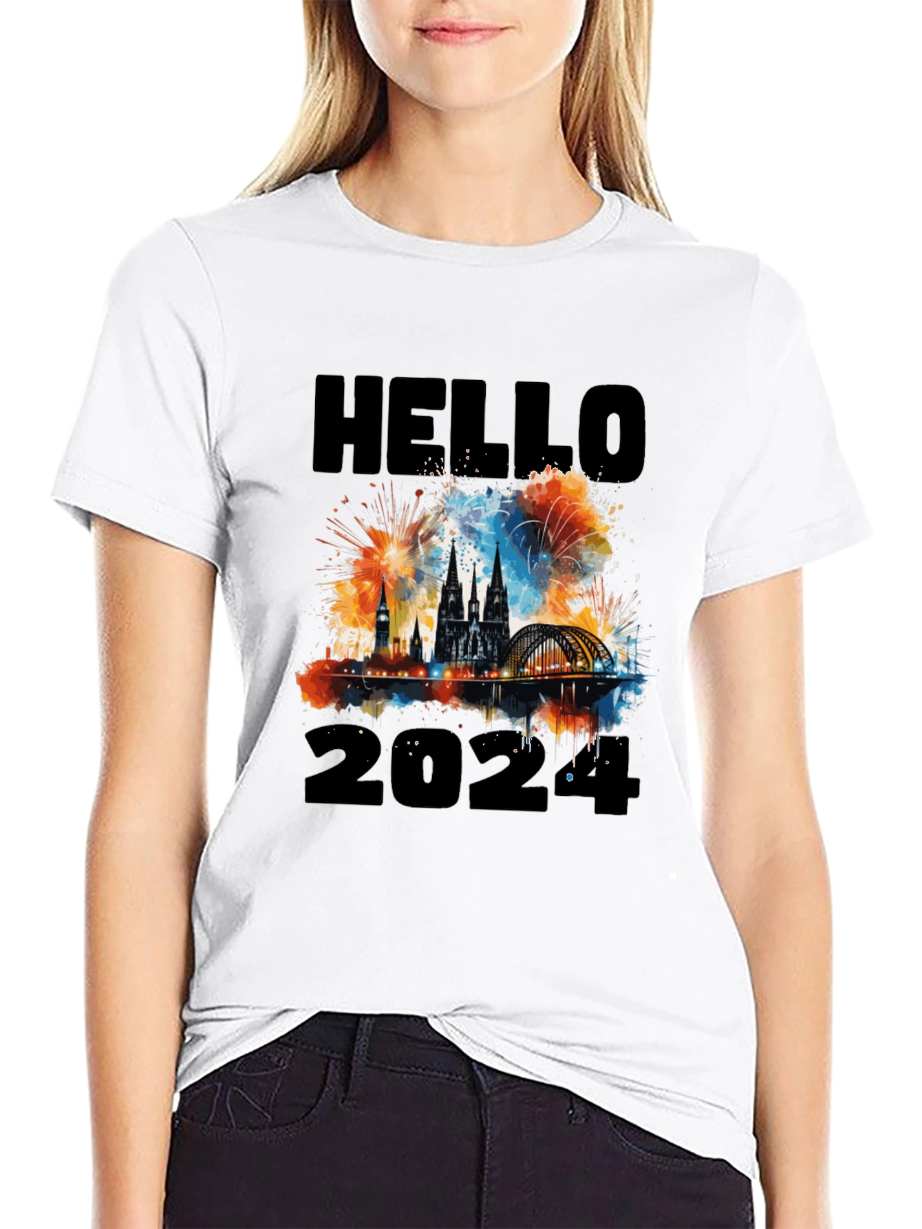Hello 2024 Cologne Fireworks T-Shirt