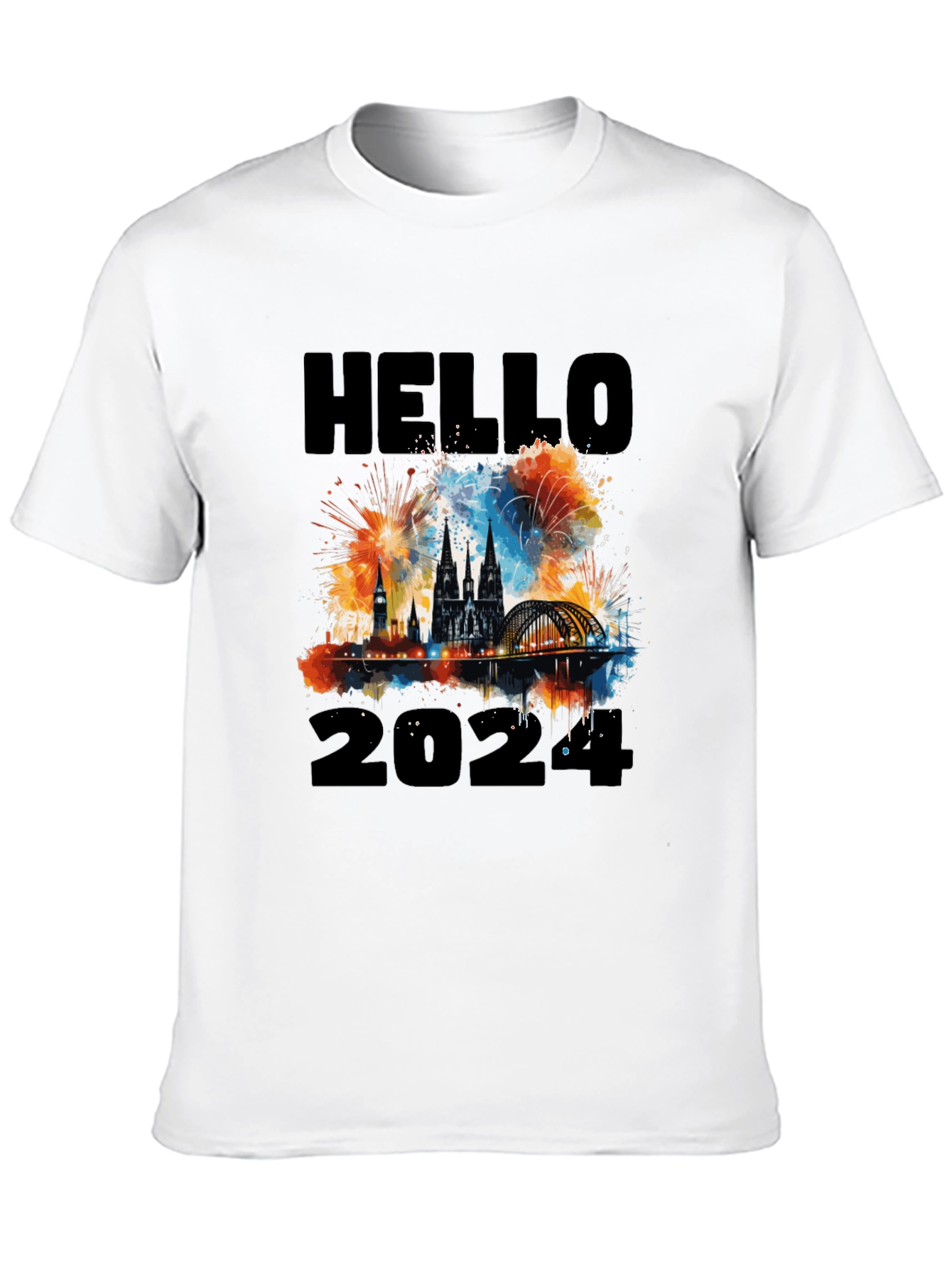 Hello 2024 Cologne Fireworks T-Shirt
