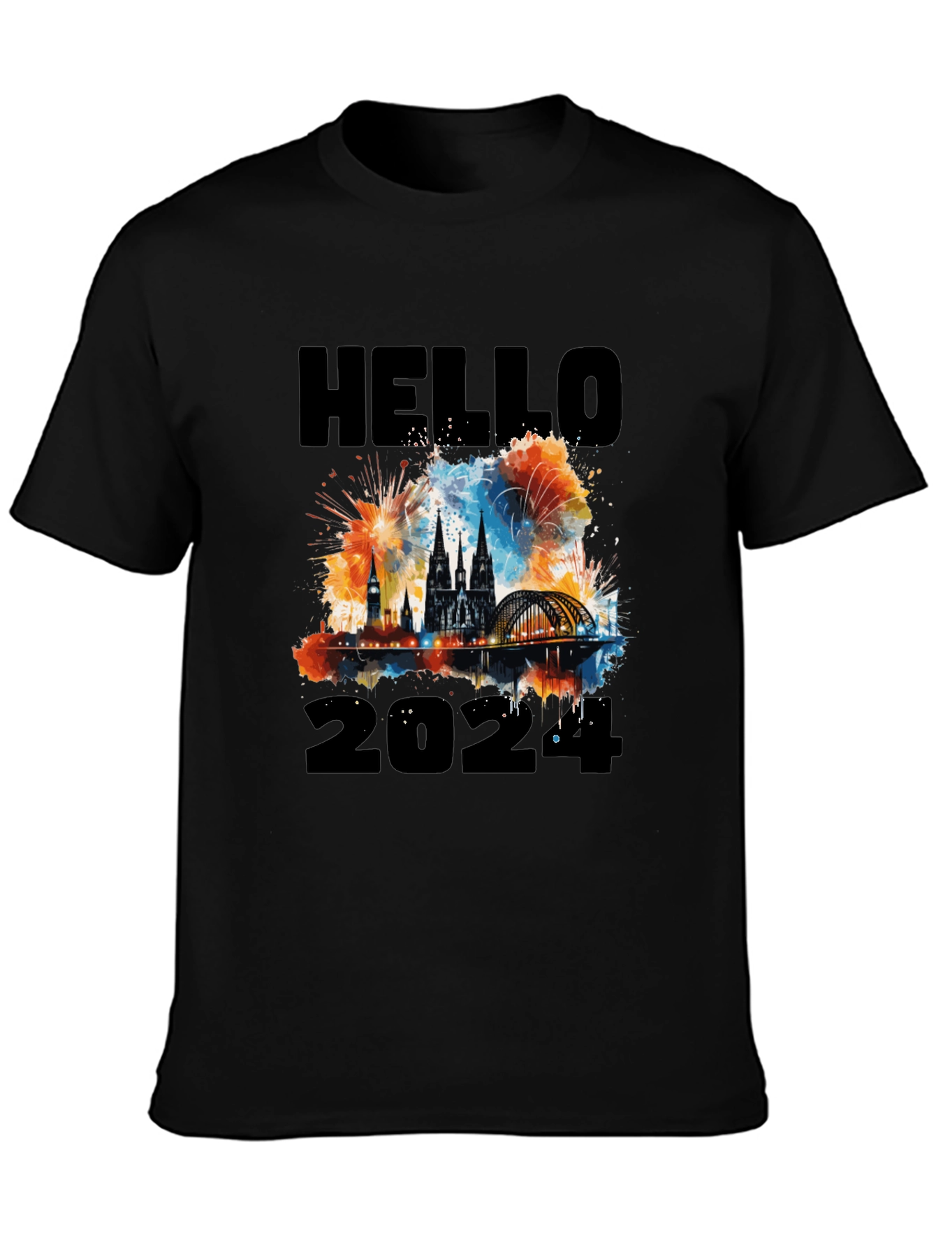 Hello 2024 Cologne Fireworks T-Shirt
